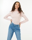 T-shirts - Roze souspull met rib