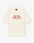 T-shirts - T-shirt met roze opschrift