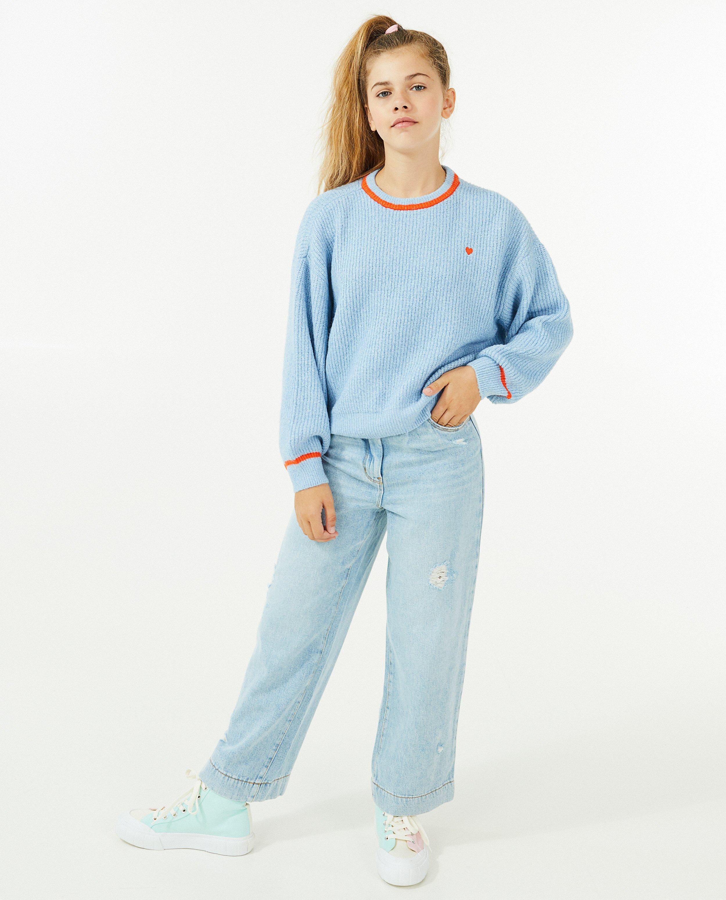 Pull vert à paillettes - Détails du produit - bleu clair - image numéro 1