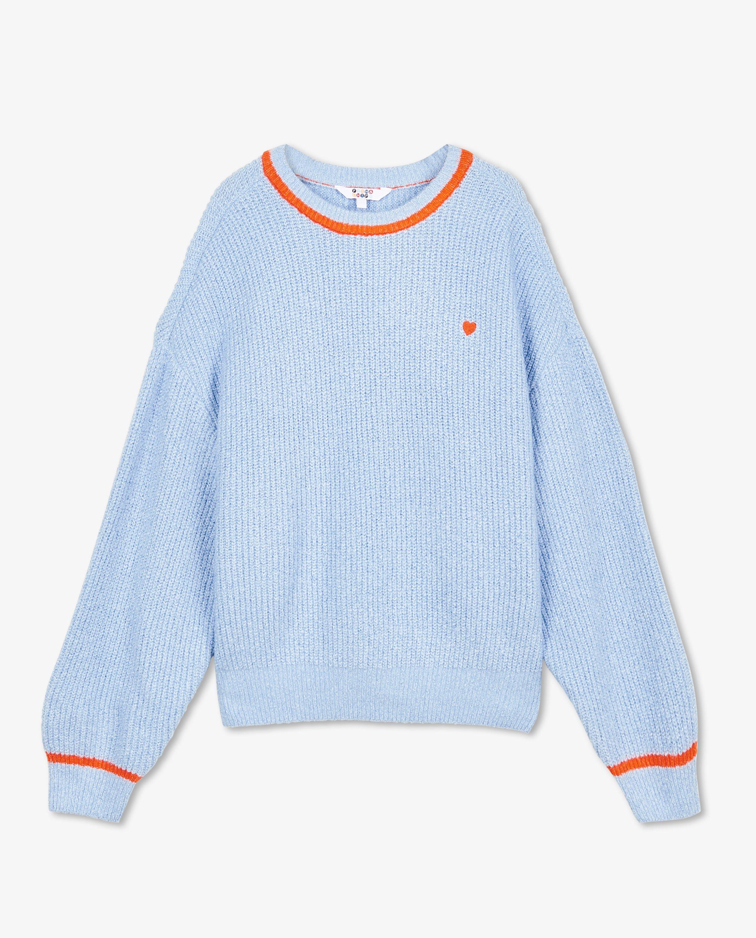 Pull vert à paillettes - Détails du produit - bleu clair - image numéro 5