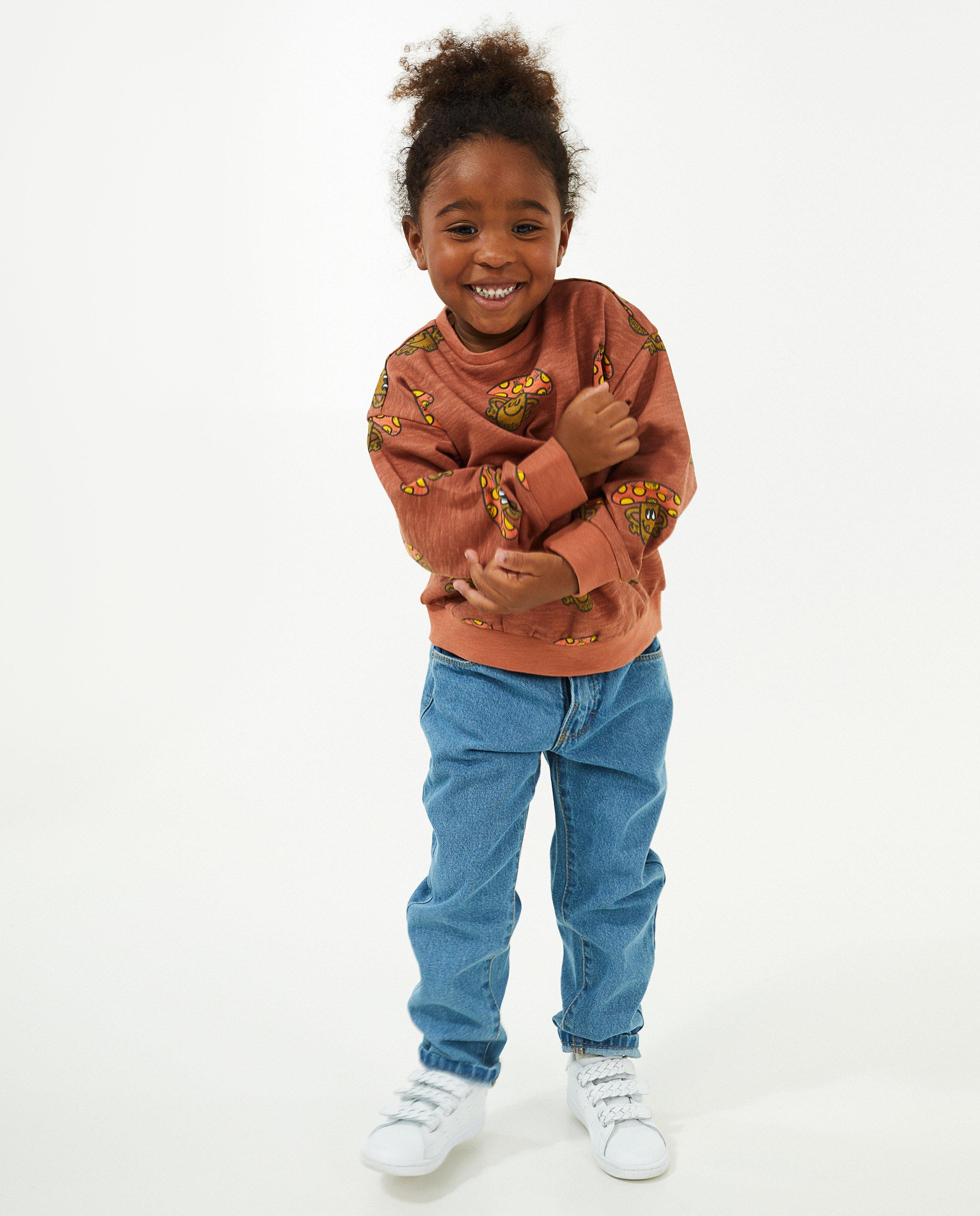 Sweater met paddenstoelprint - null - Kapitein Winokio