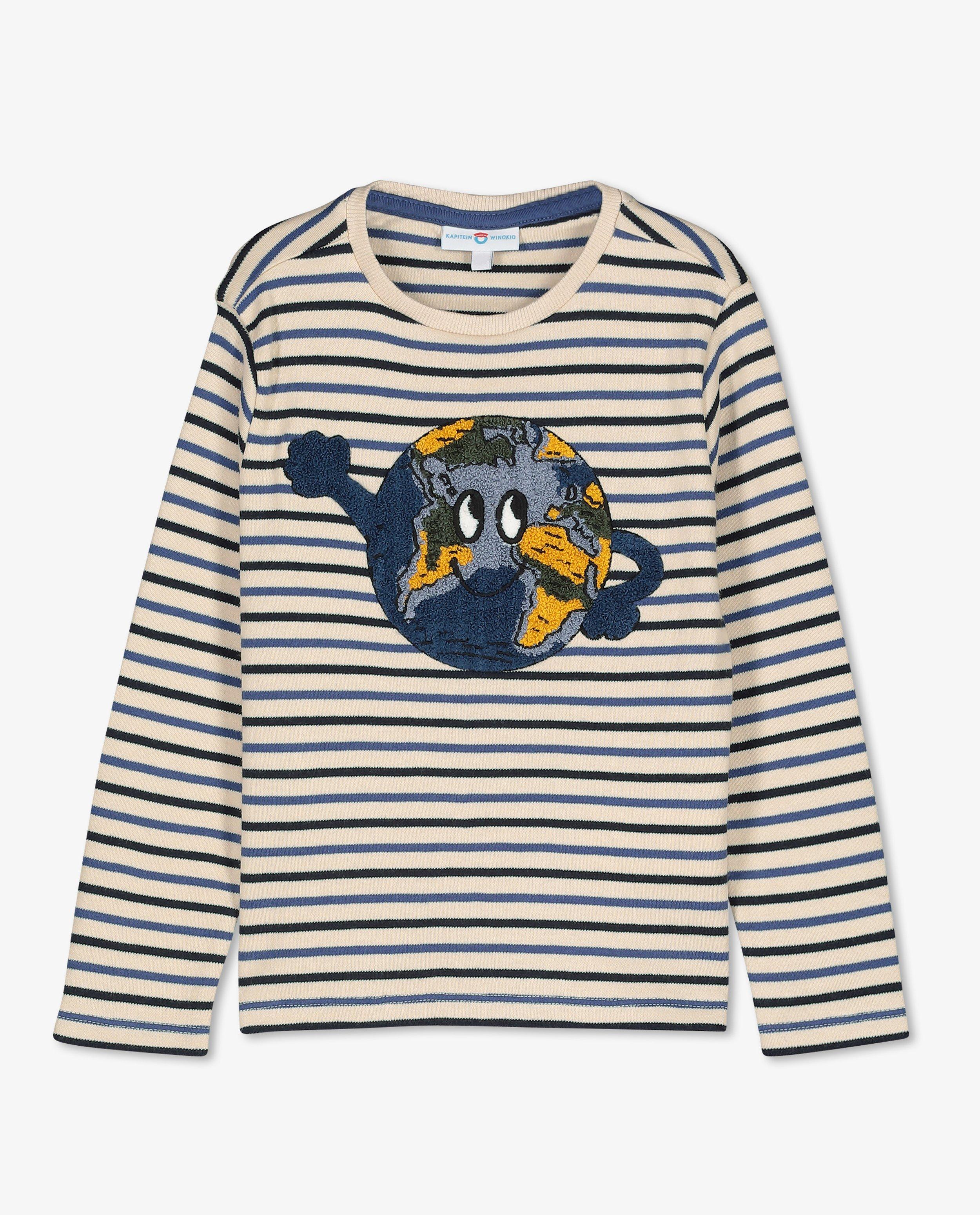 T-shirts - Gestreepte longsleeve met print