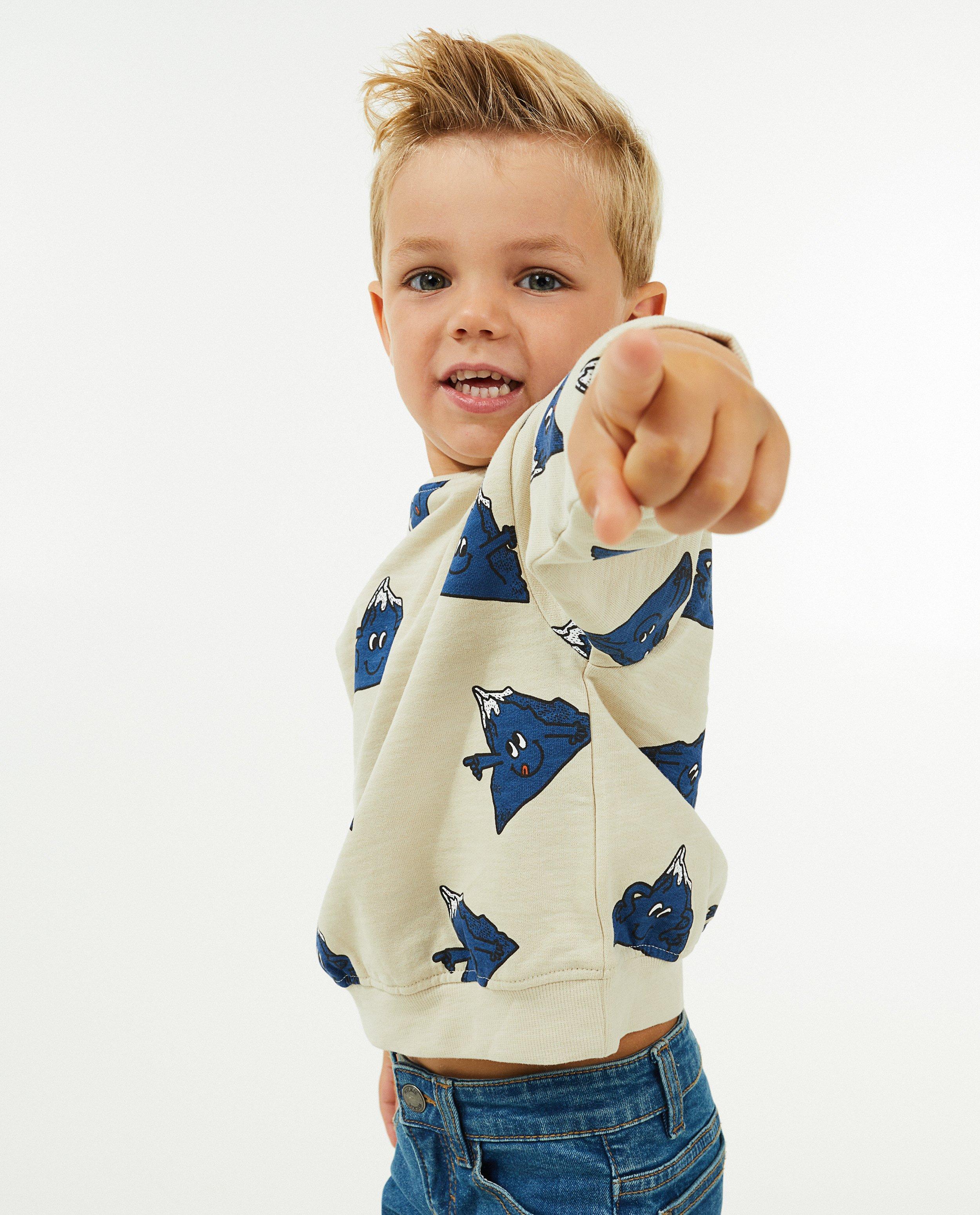 Sweaters - Sweater met bergenprint