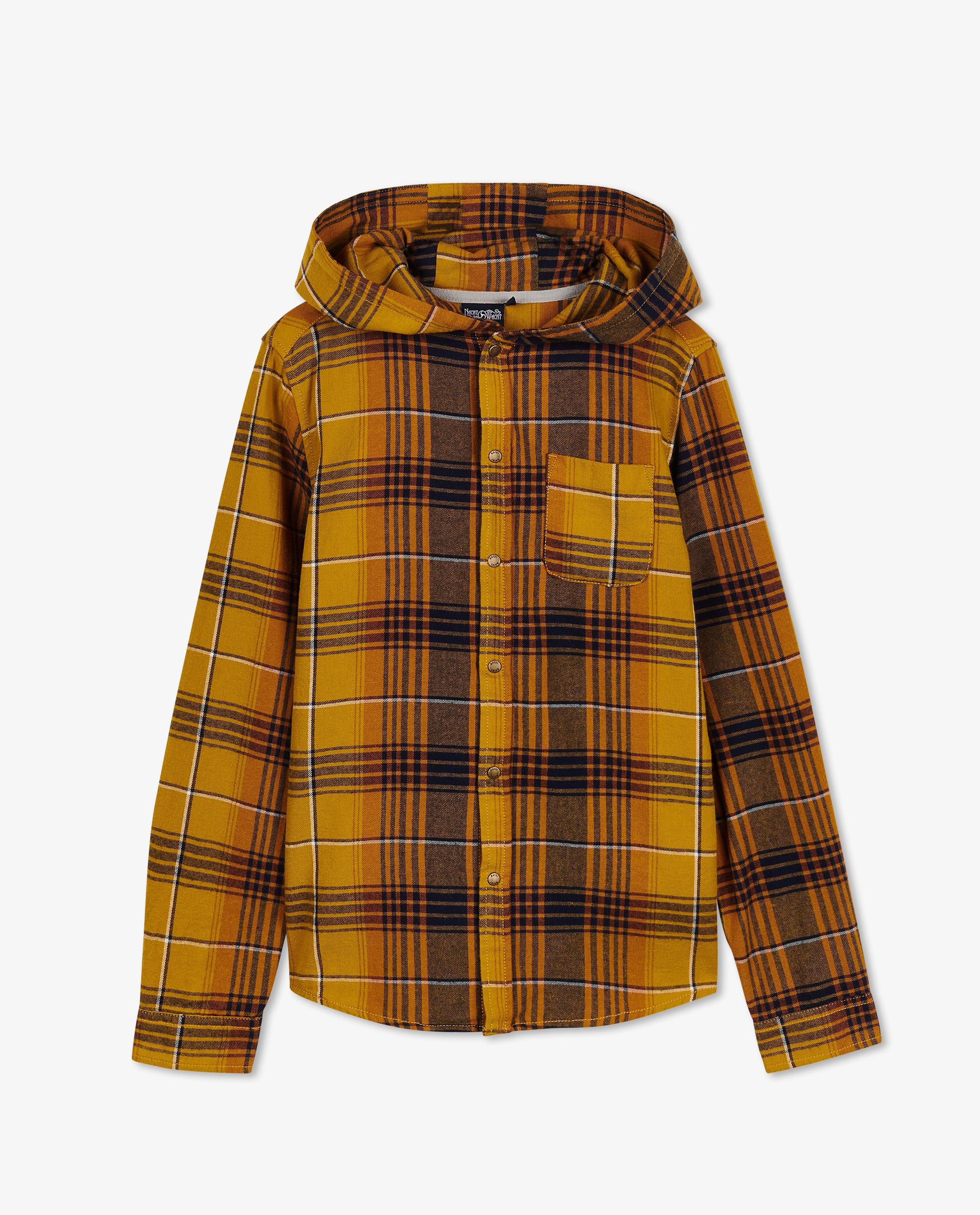 Chemises - Chemise à carreaux avec un capuchon
