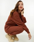 Bruine sweater met wafelstructuur - null - Evy Gruyaert