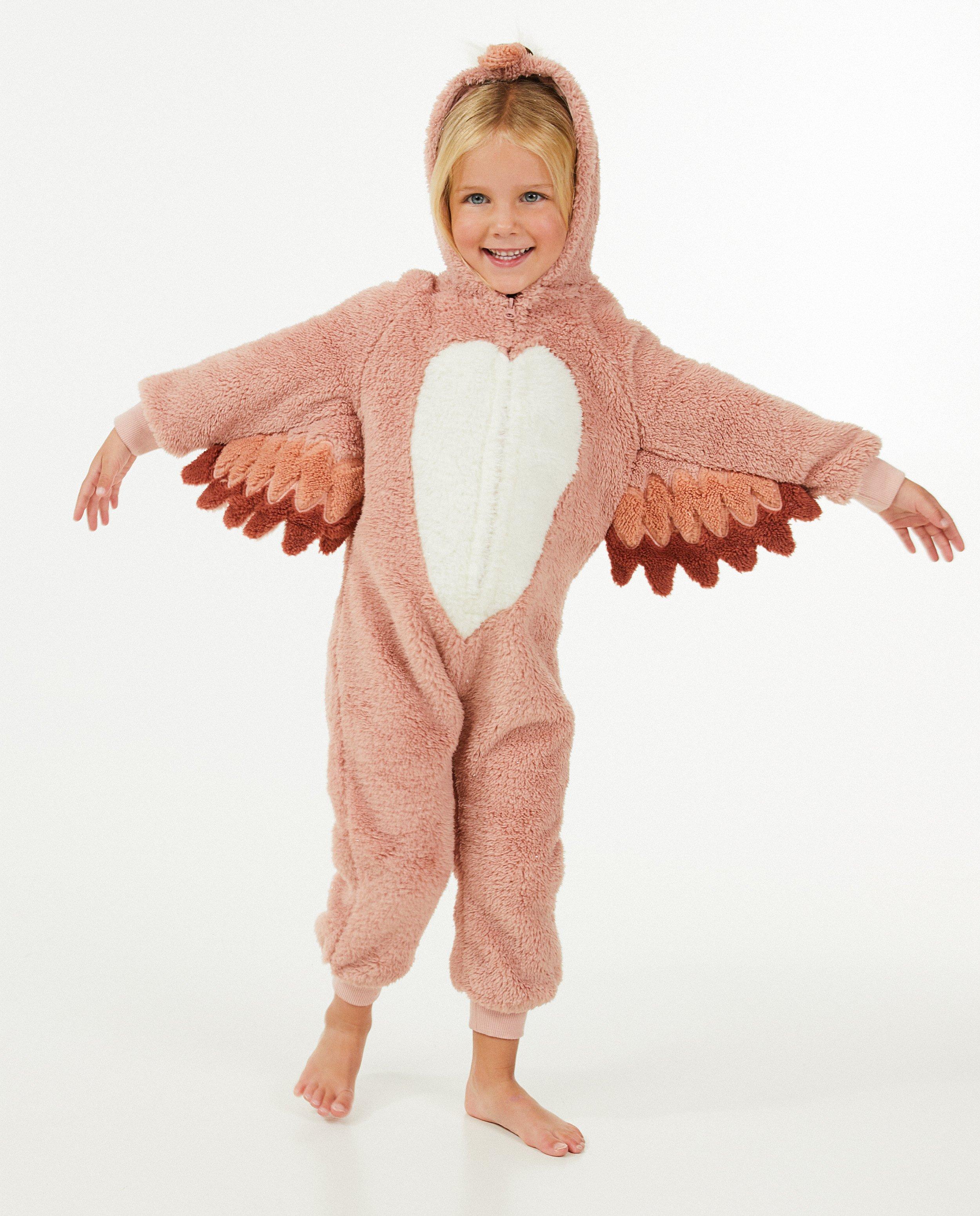 Nachtkleding - Roze onesie met vleugels