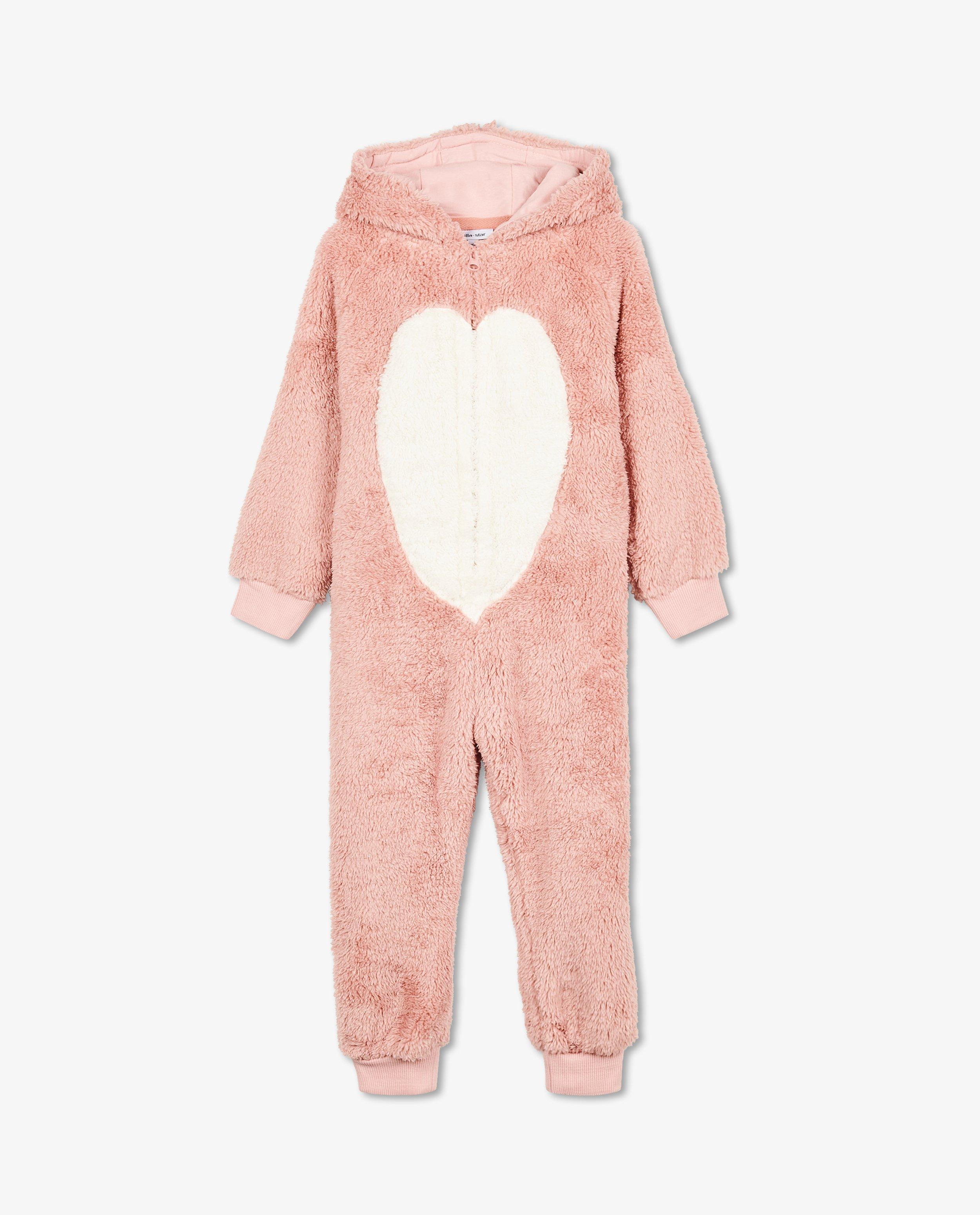 Nachtkleding - Roze onesie met vleugels