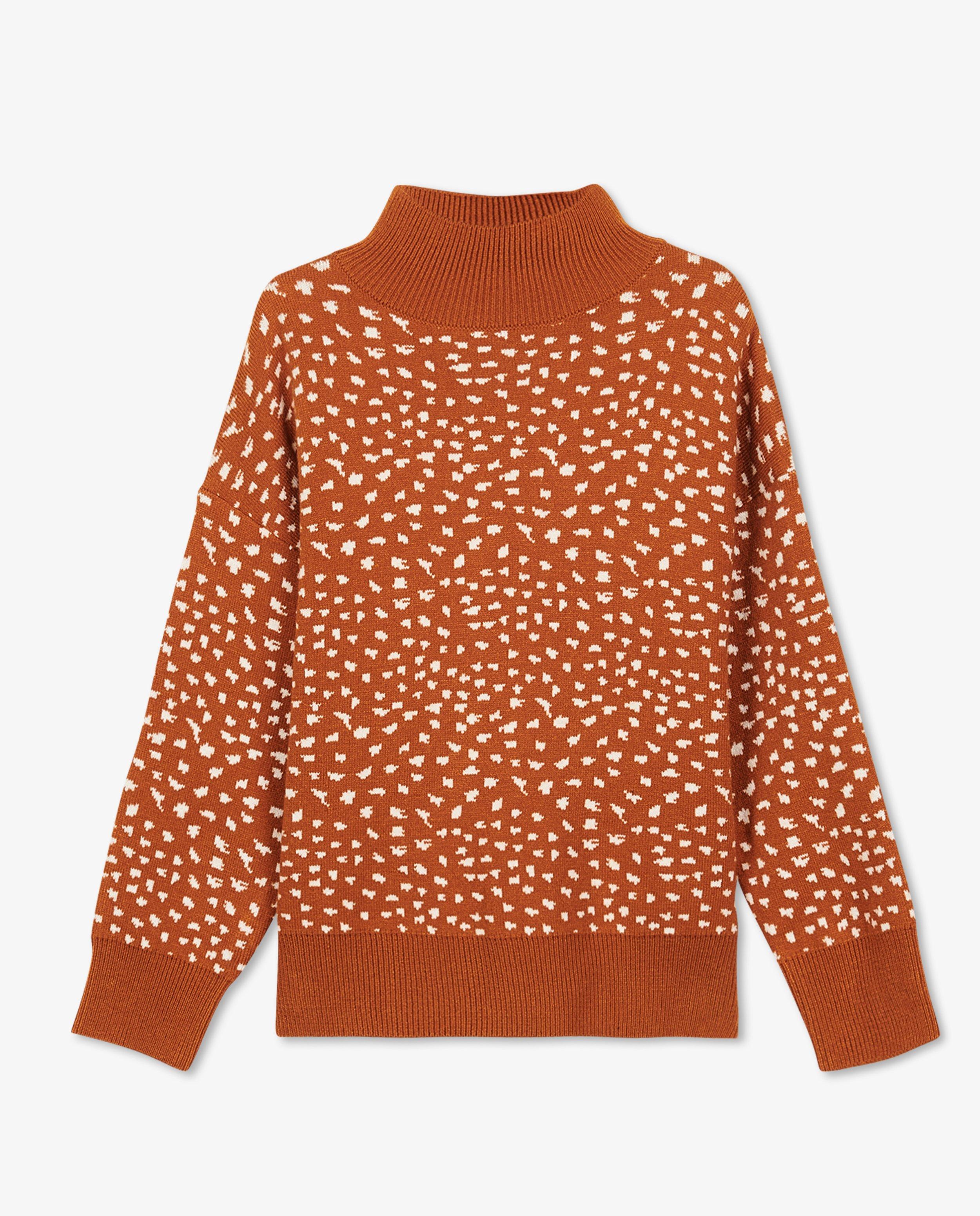 Truien - Bruine trui met print