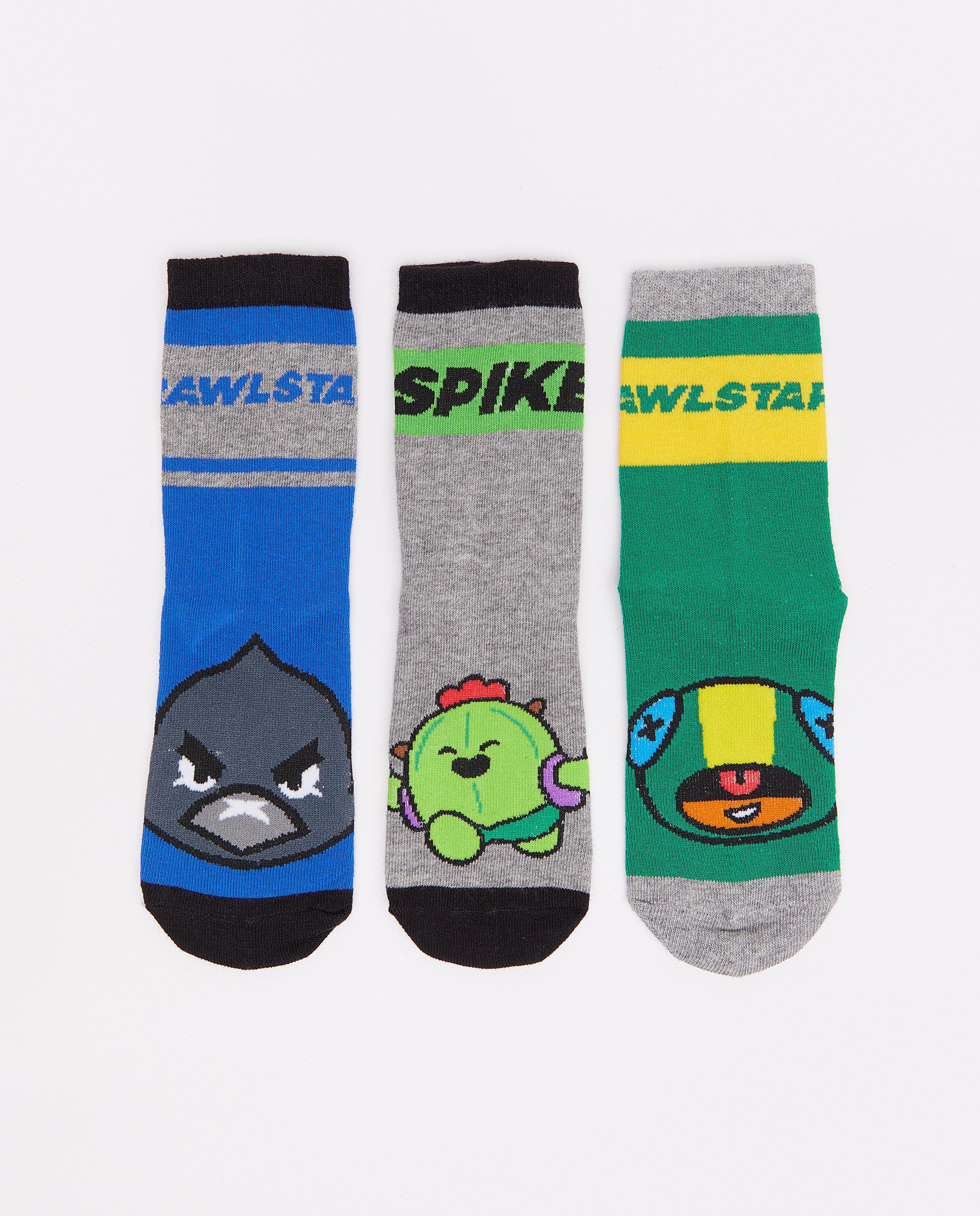 Chaussettes - Lot de 3 paires de chaussettes, imprimé Brawl Stars