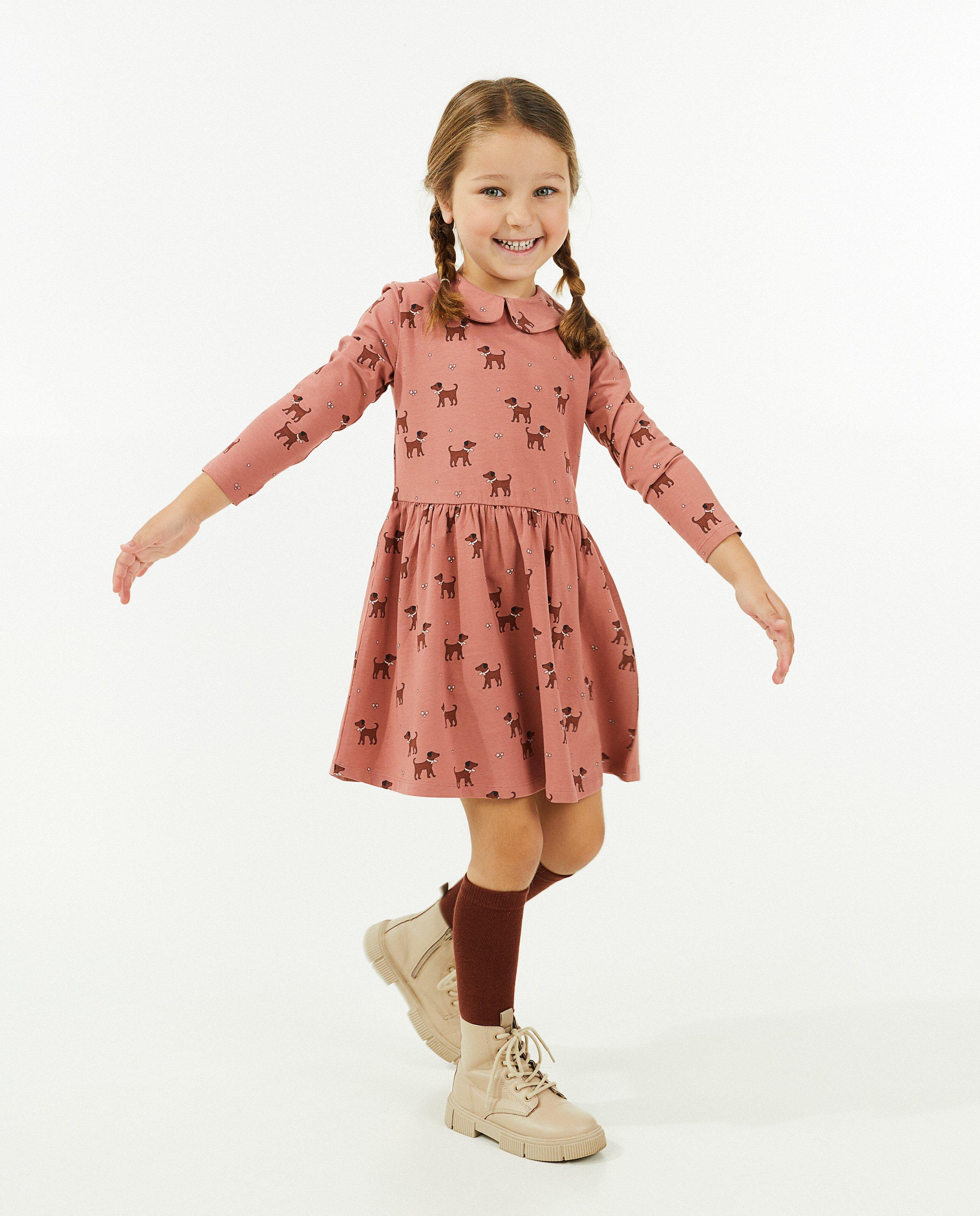 Roze jurk met hondenprint Besties JBC Belgie Belgie
