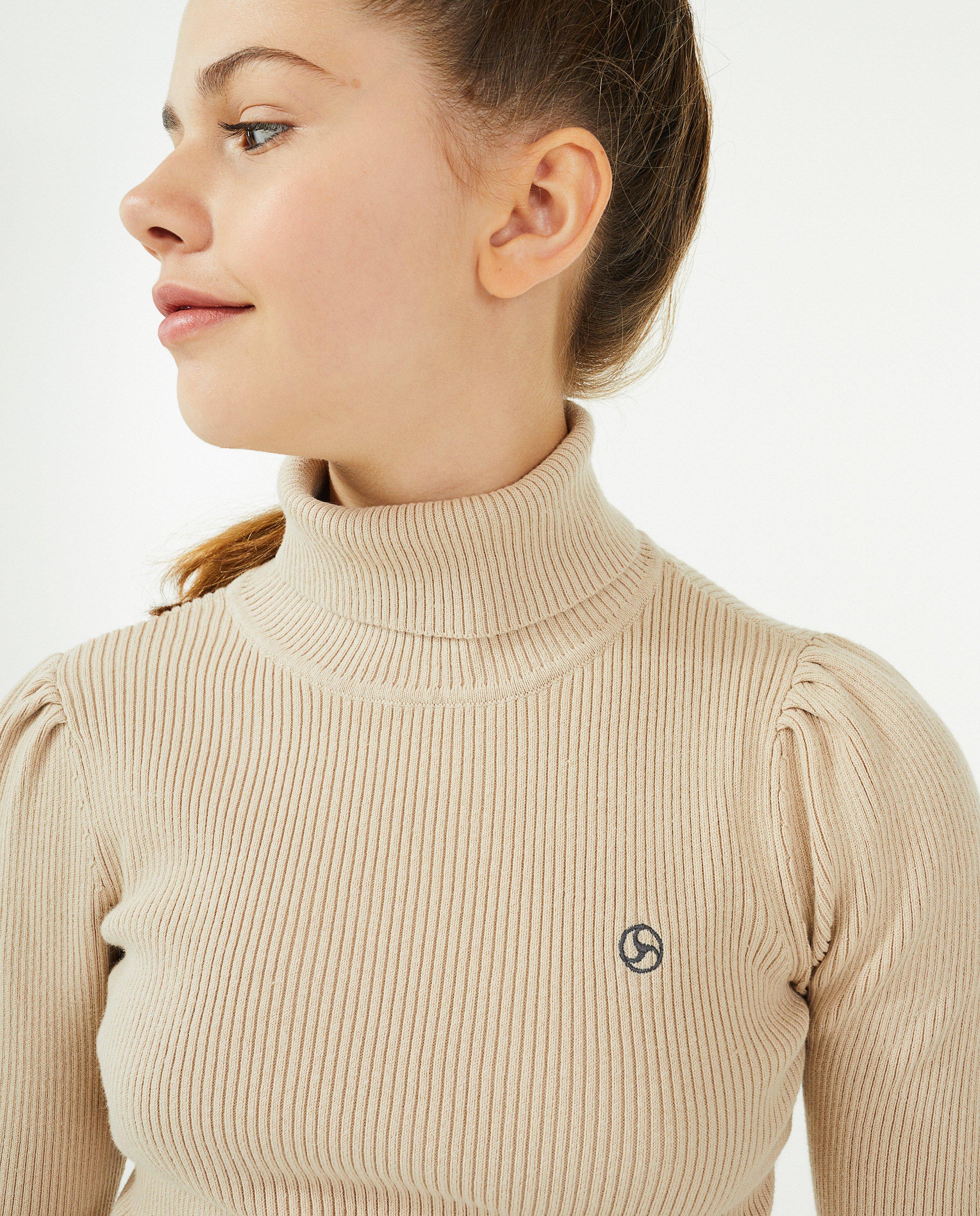 Dunne coltrui met rib - Product Detail - lichtbeige - afbeelding nummer 4