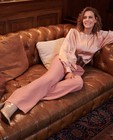 Roze broek, wide leg fit - null - Dina Tersago