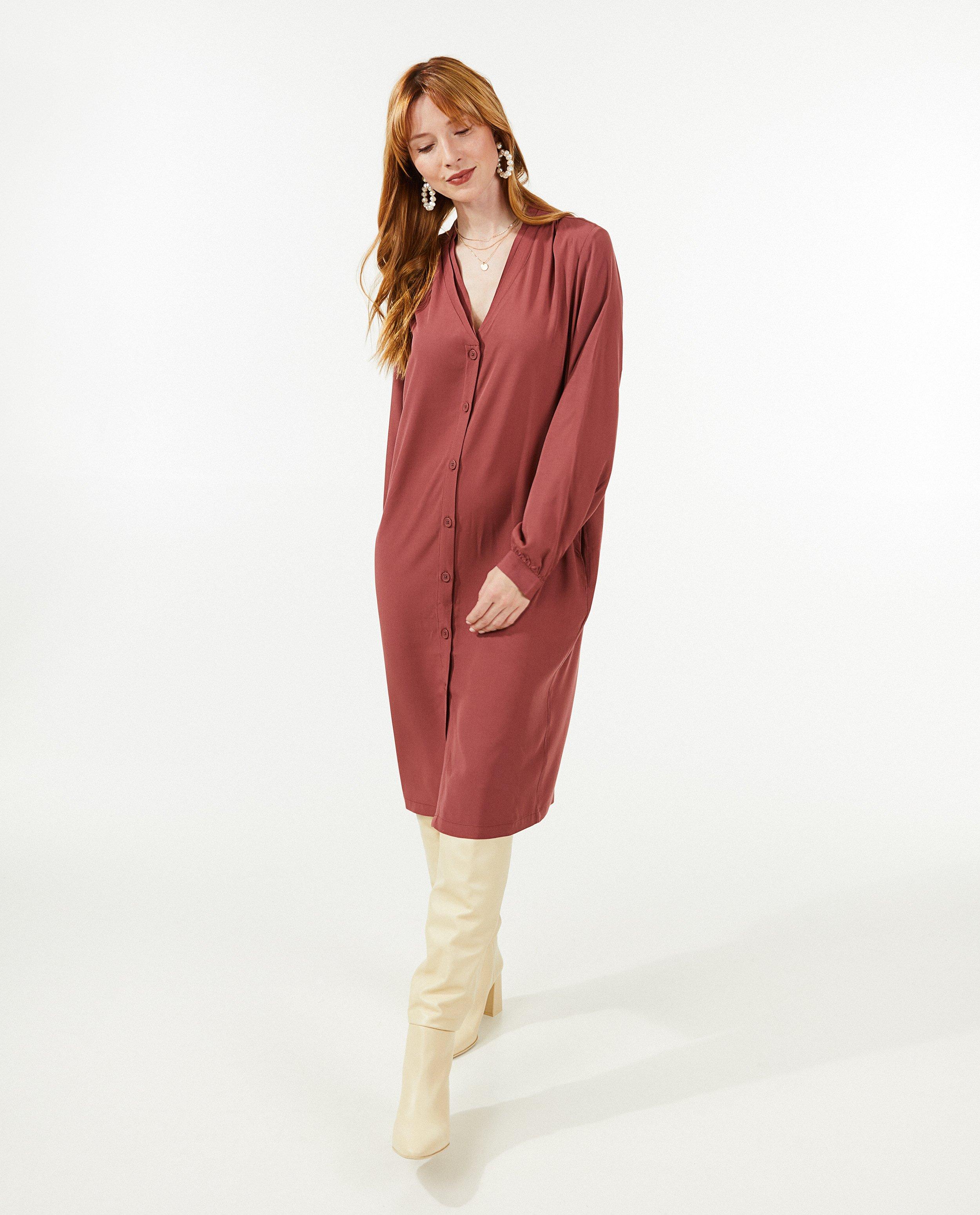 Robe chemisier en viscose EcoVero - null - Dina Tersago