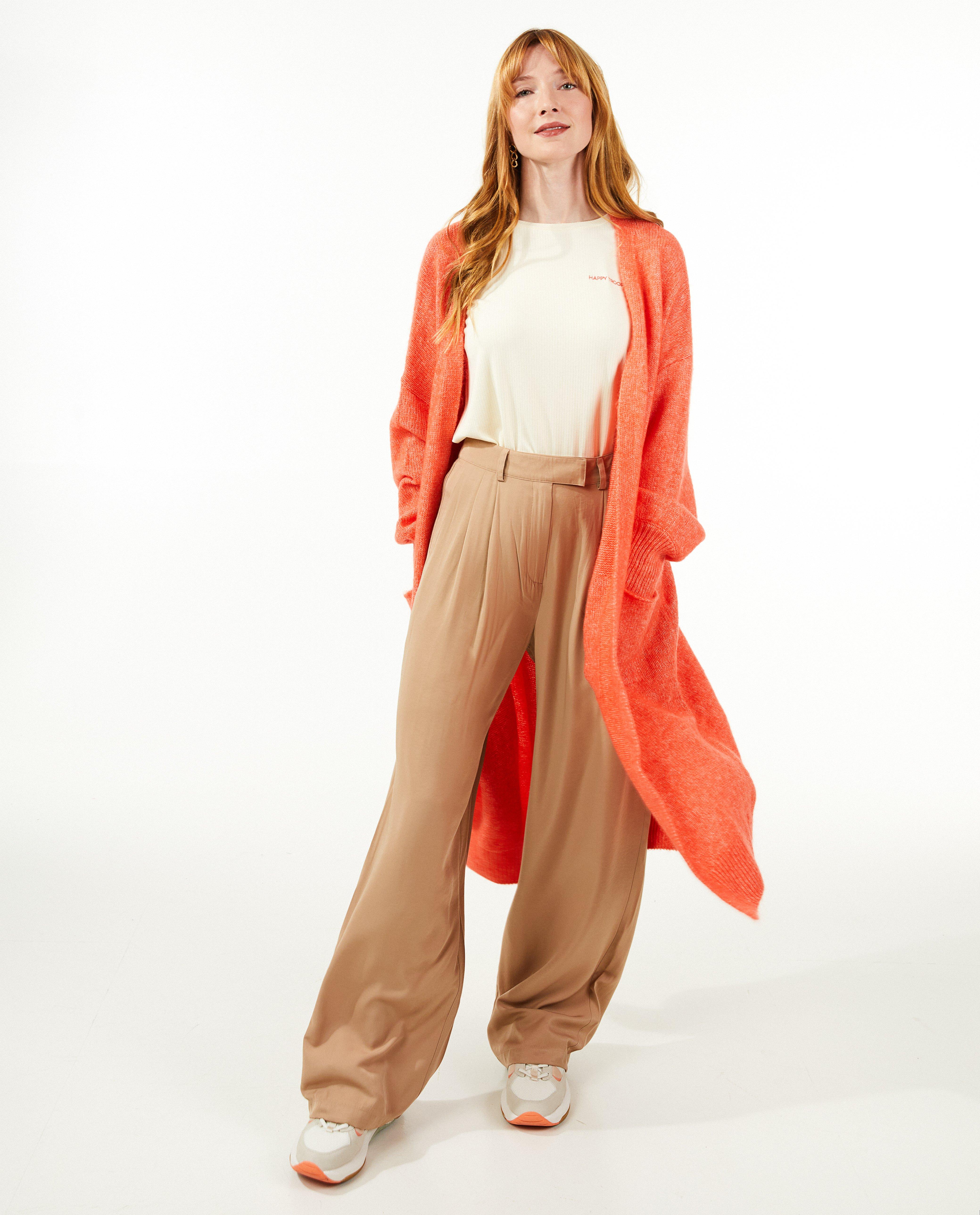 Cardigans - Cardigan en tricot, coupe longue
