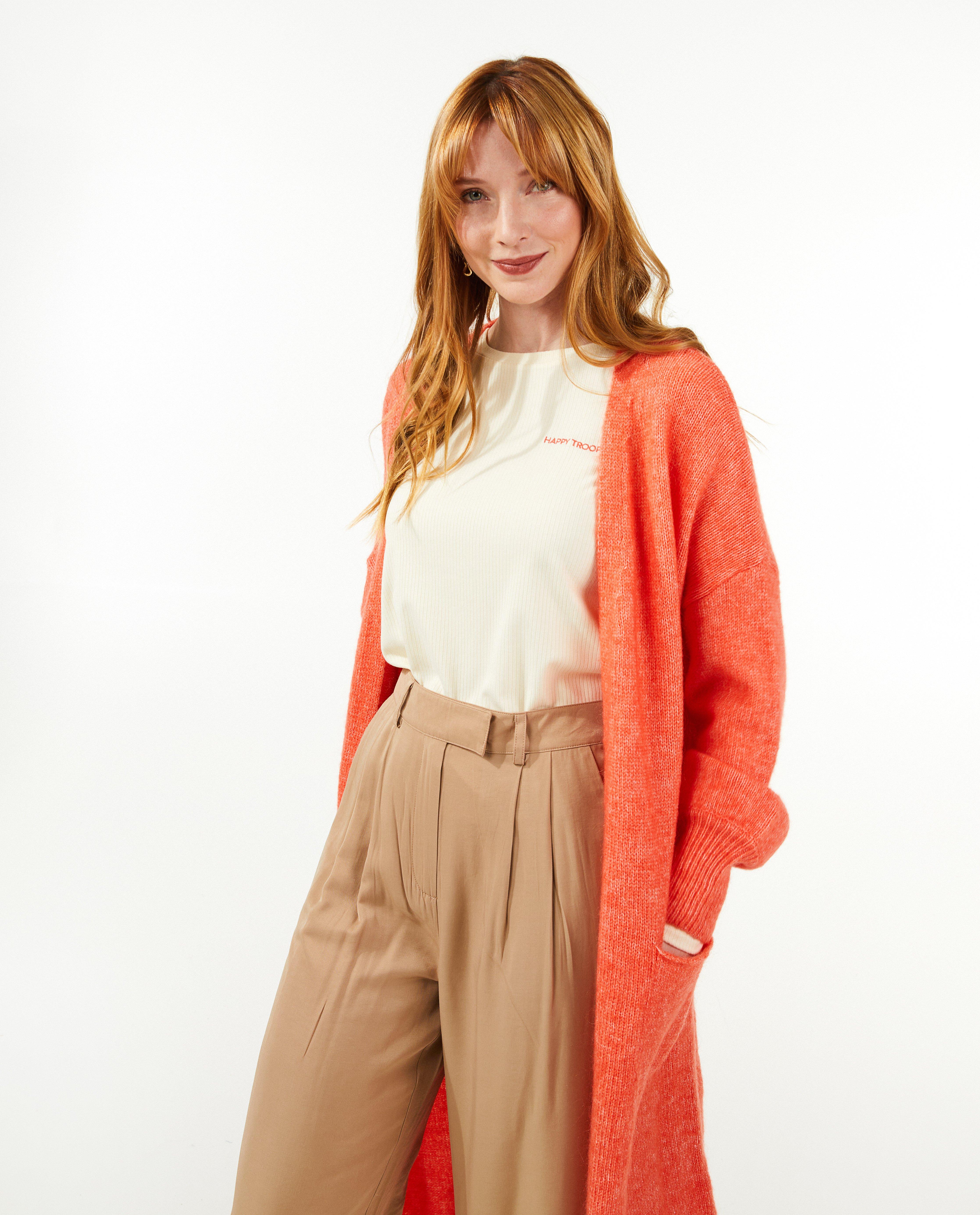 Cardigan - Gebreide cardigan, lange fit