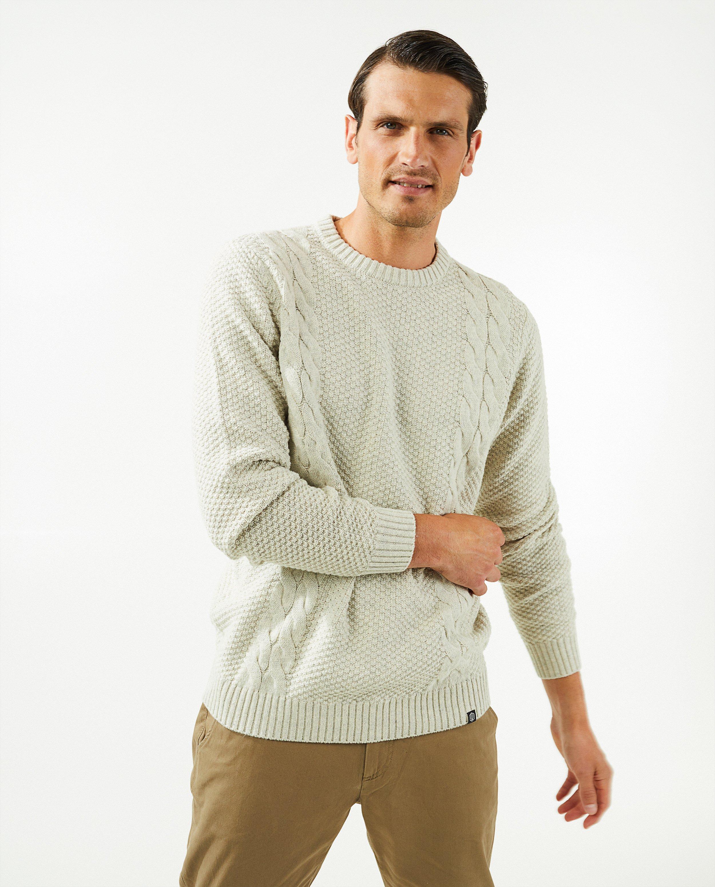 Pulls - Pull à torsades beige