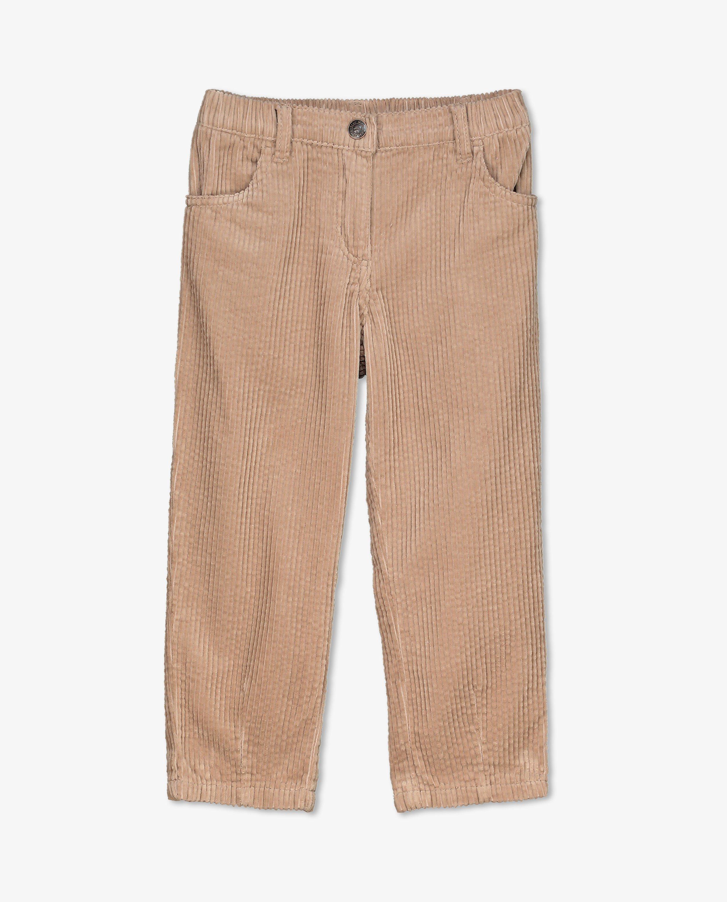 Pantalons - Pantalon mom beige en velours côtelé