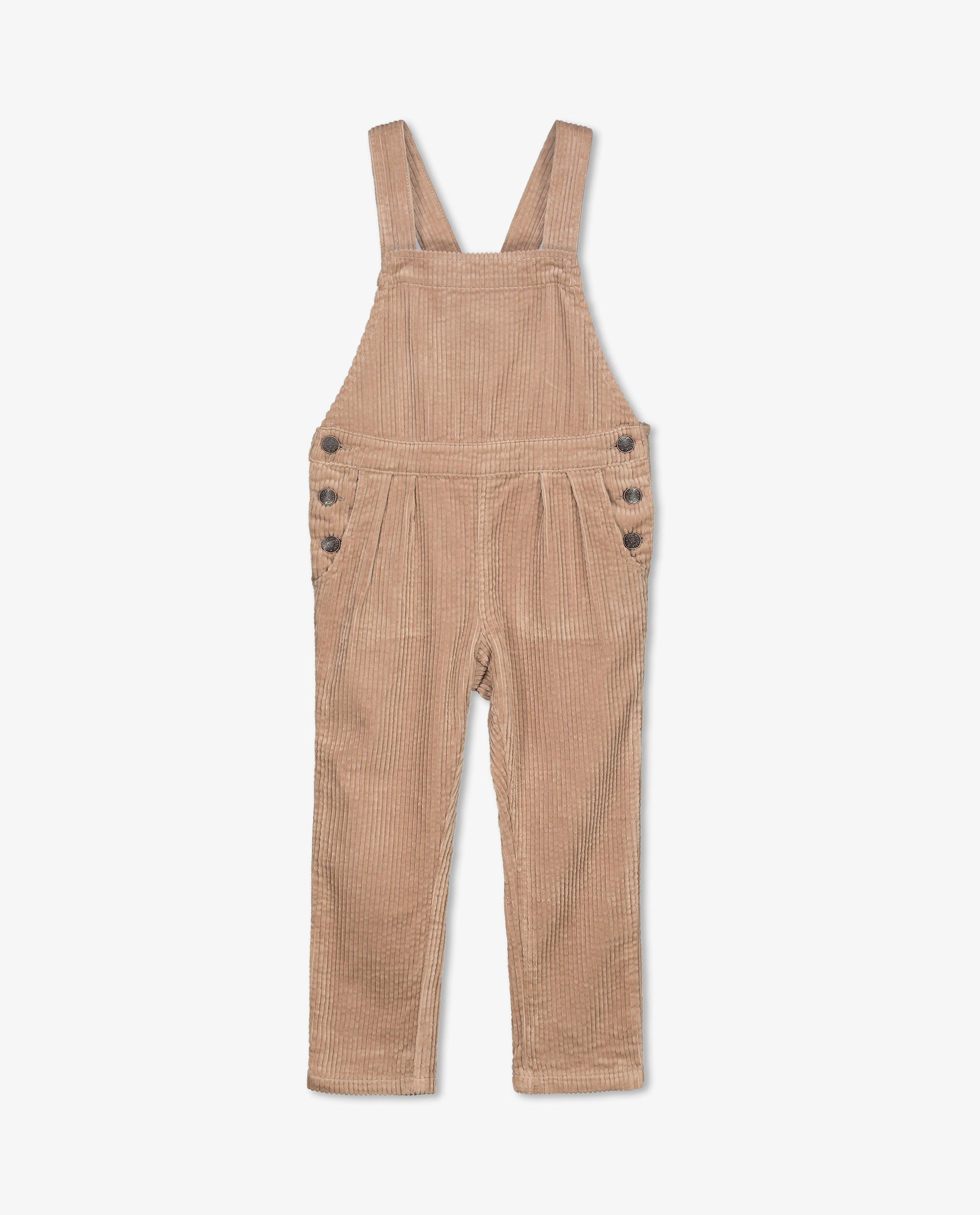 Jumpsuit - Beige salopette van ribfluweel