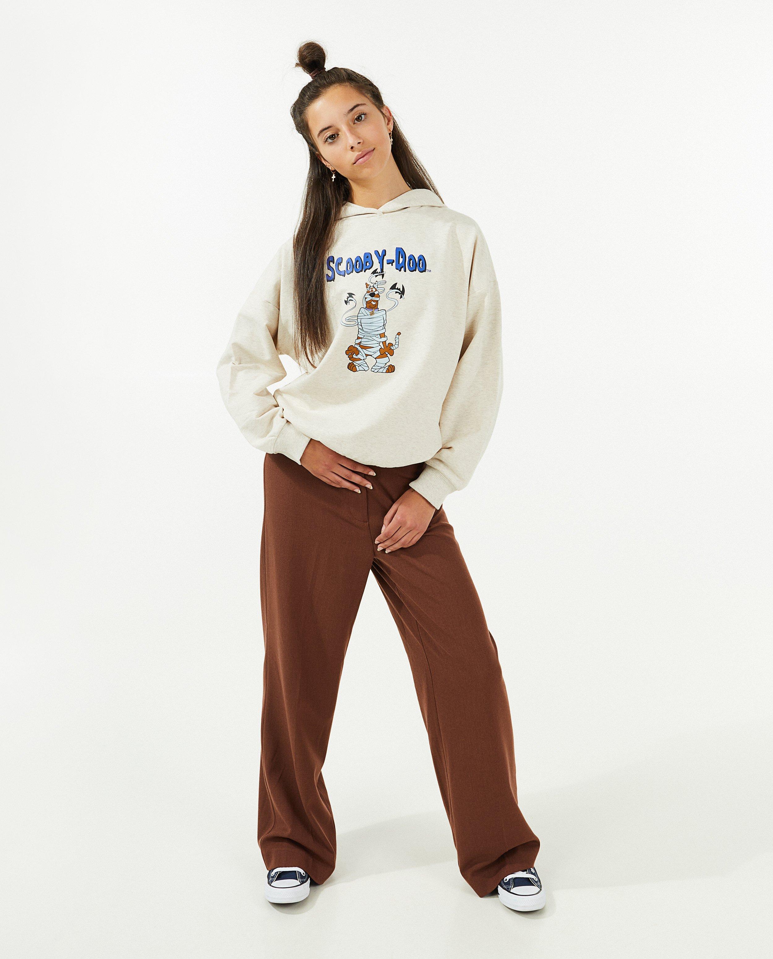 Bruine broek, wide leg fit - null - Groggy