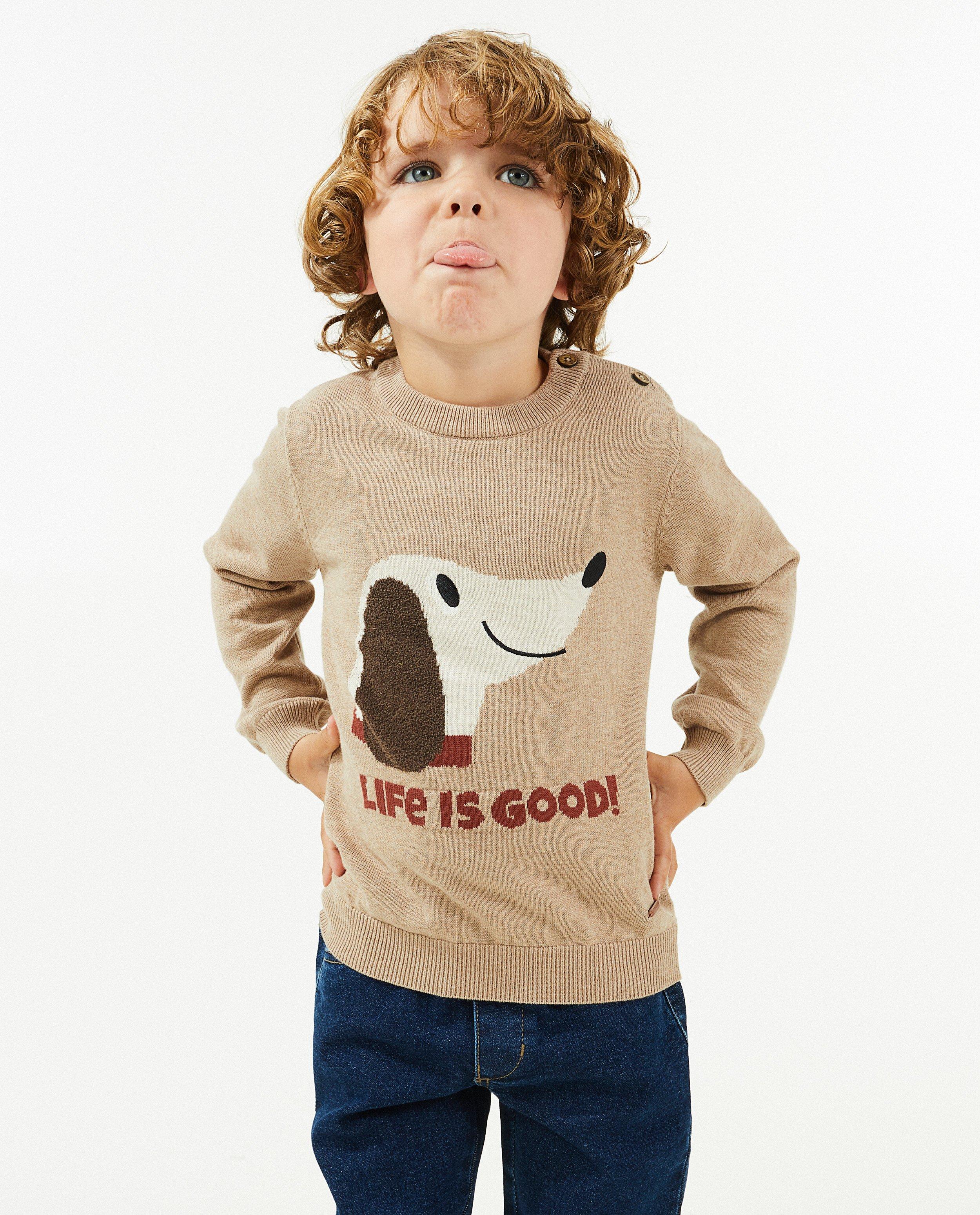 Truien - Beige trui met print