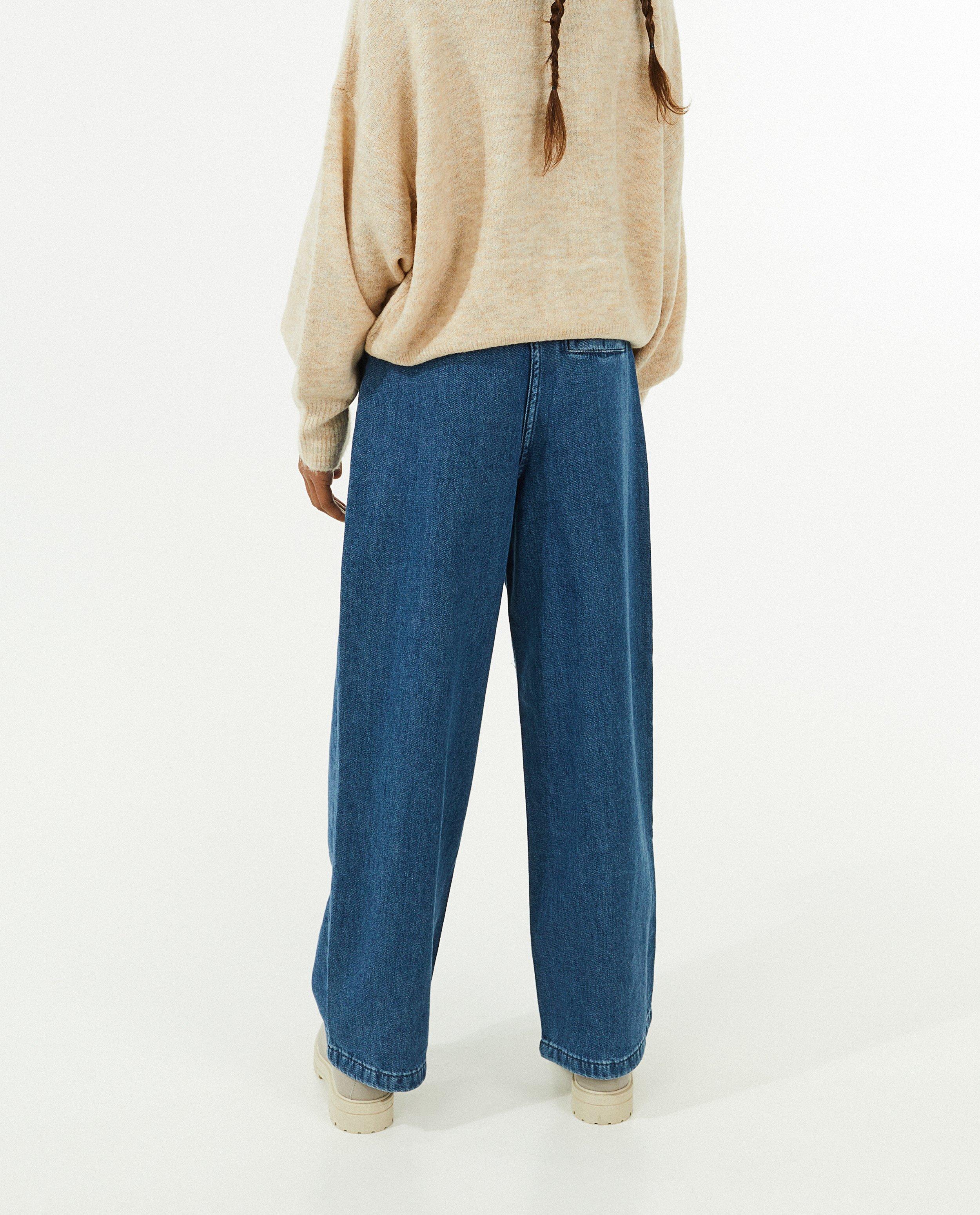 Jeans - Jeans bleu à jambes larges