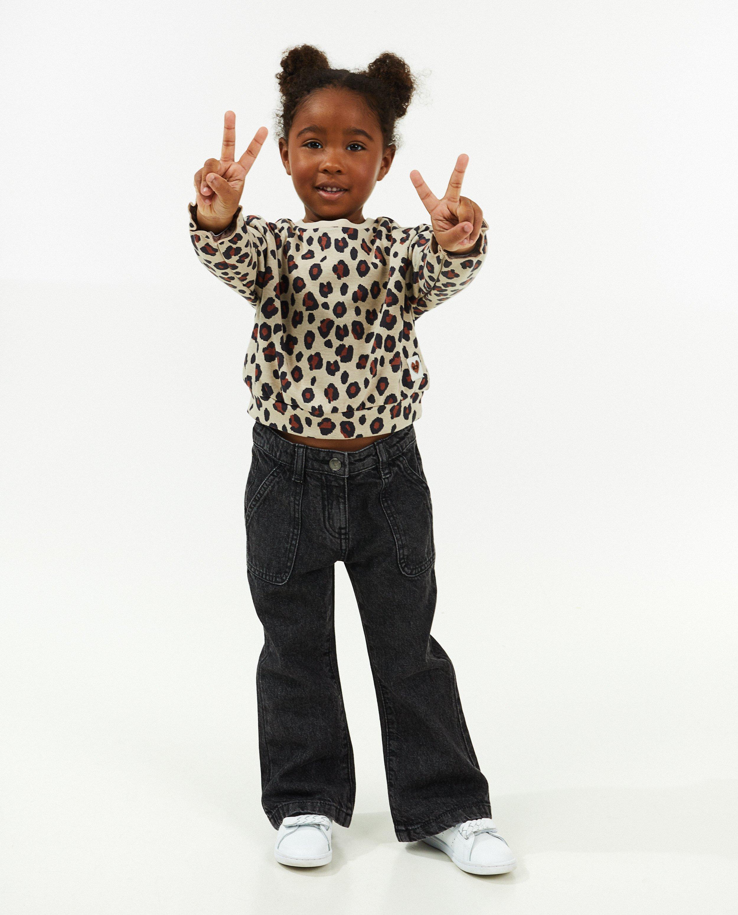 Donkergrijze jeans, bootcut fit - null - K3