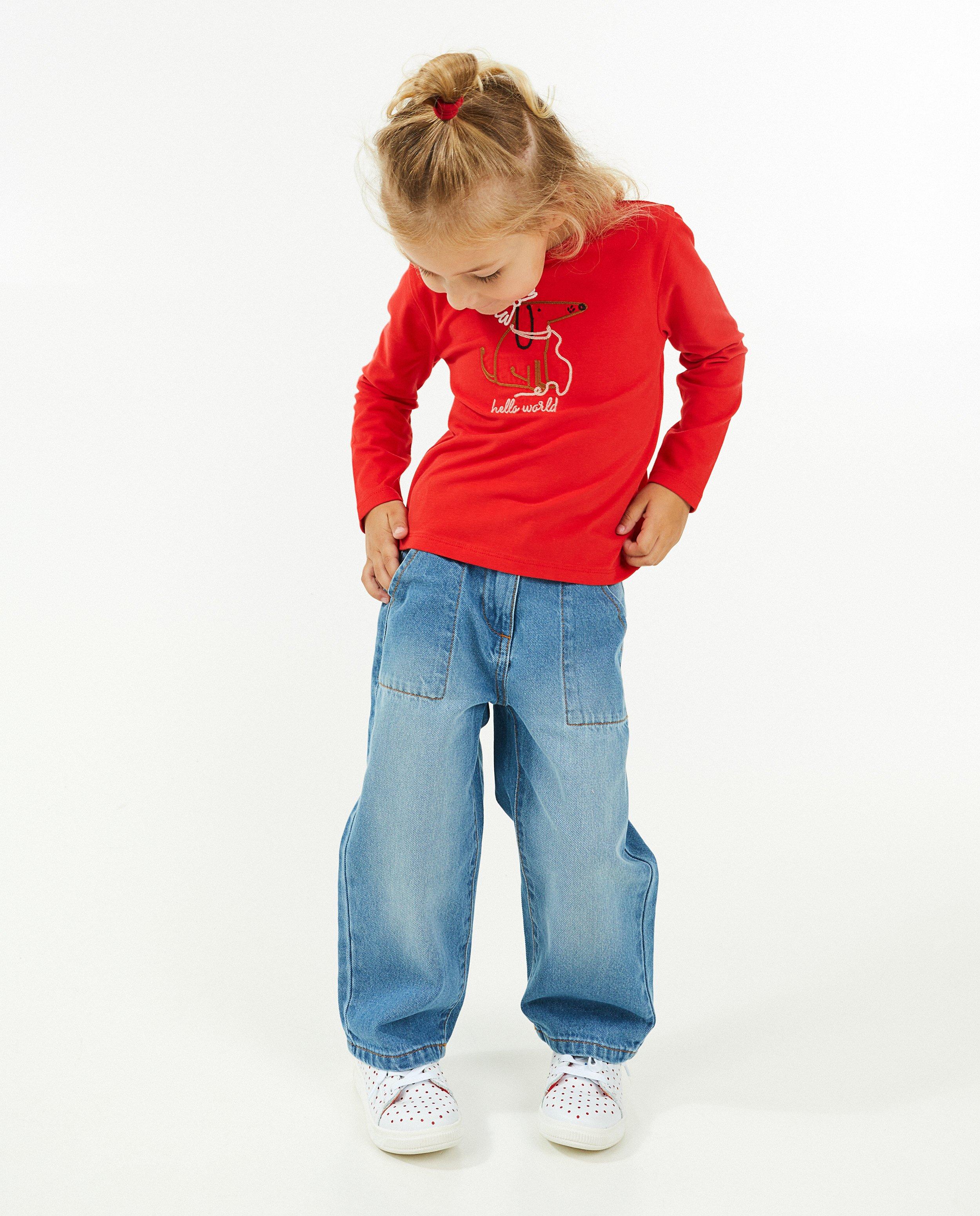 Blauwe jeans, culotte fit - null - Milla Star