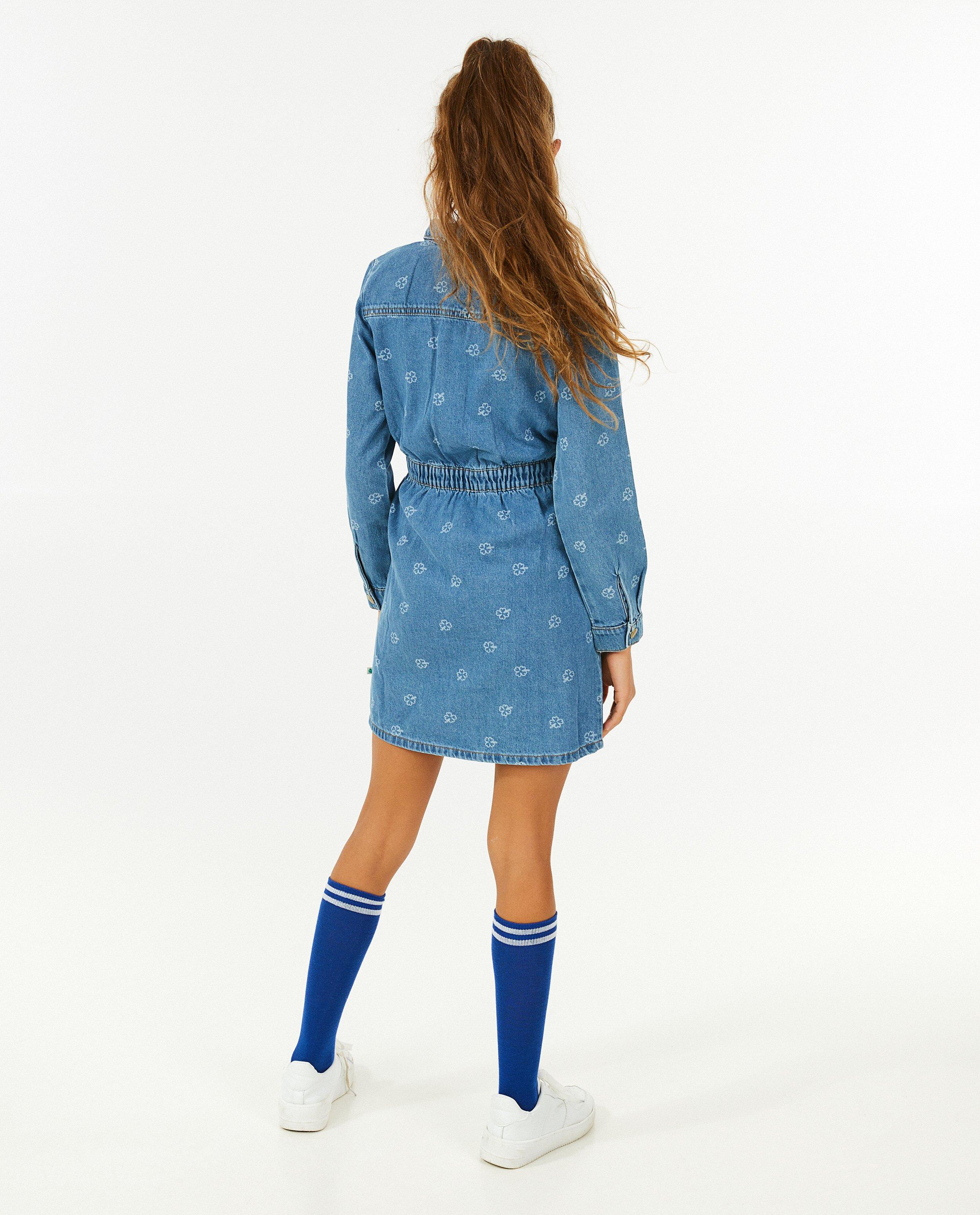 Robes - Robe en jeans à imprimé