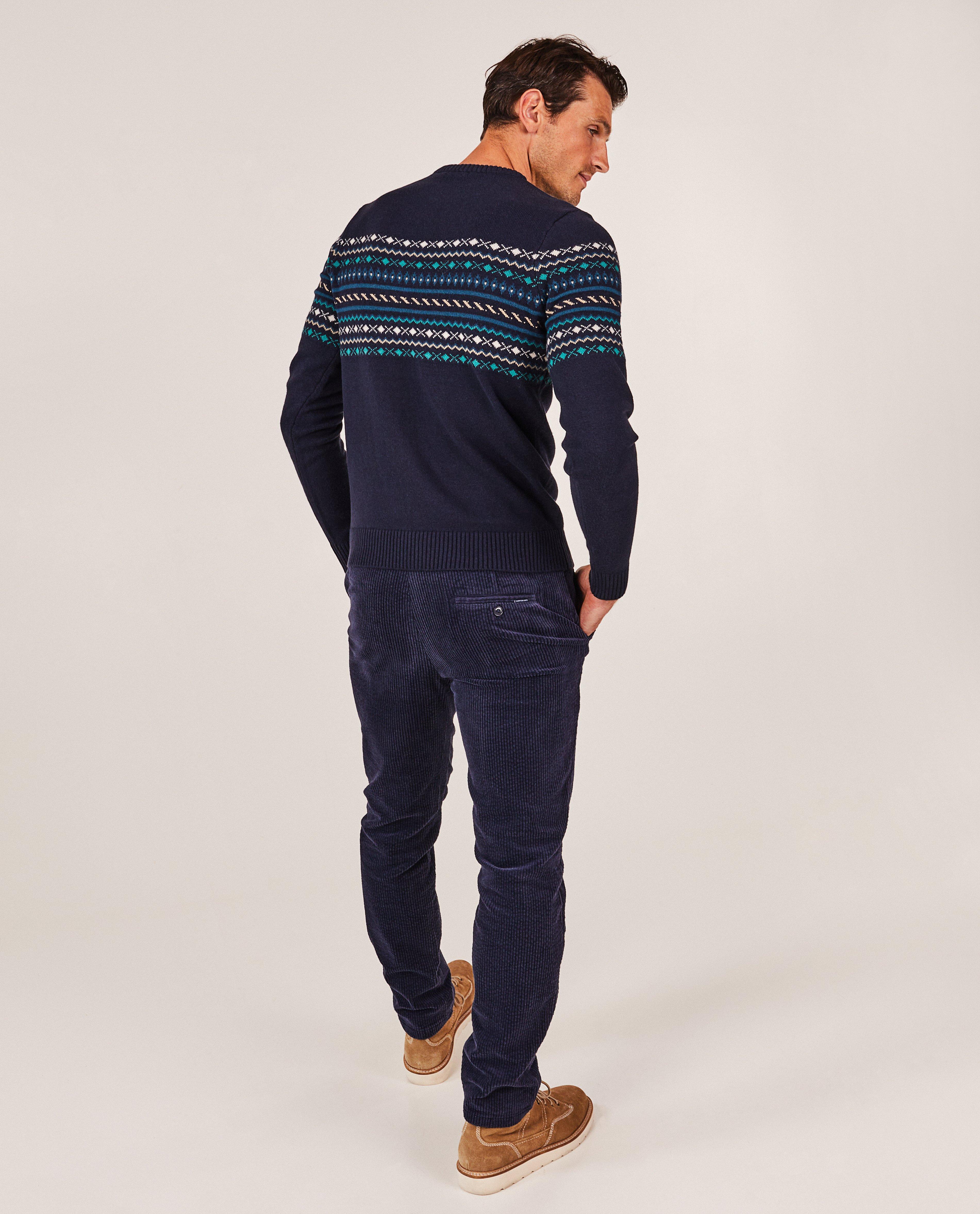 Ribfluwelen broek, straight fit - Product Detail - donkerblauw - afbeelding nummer 3