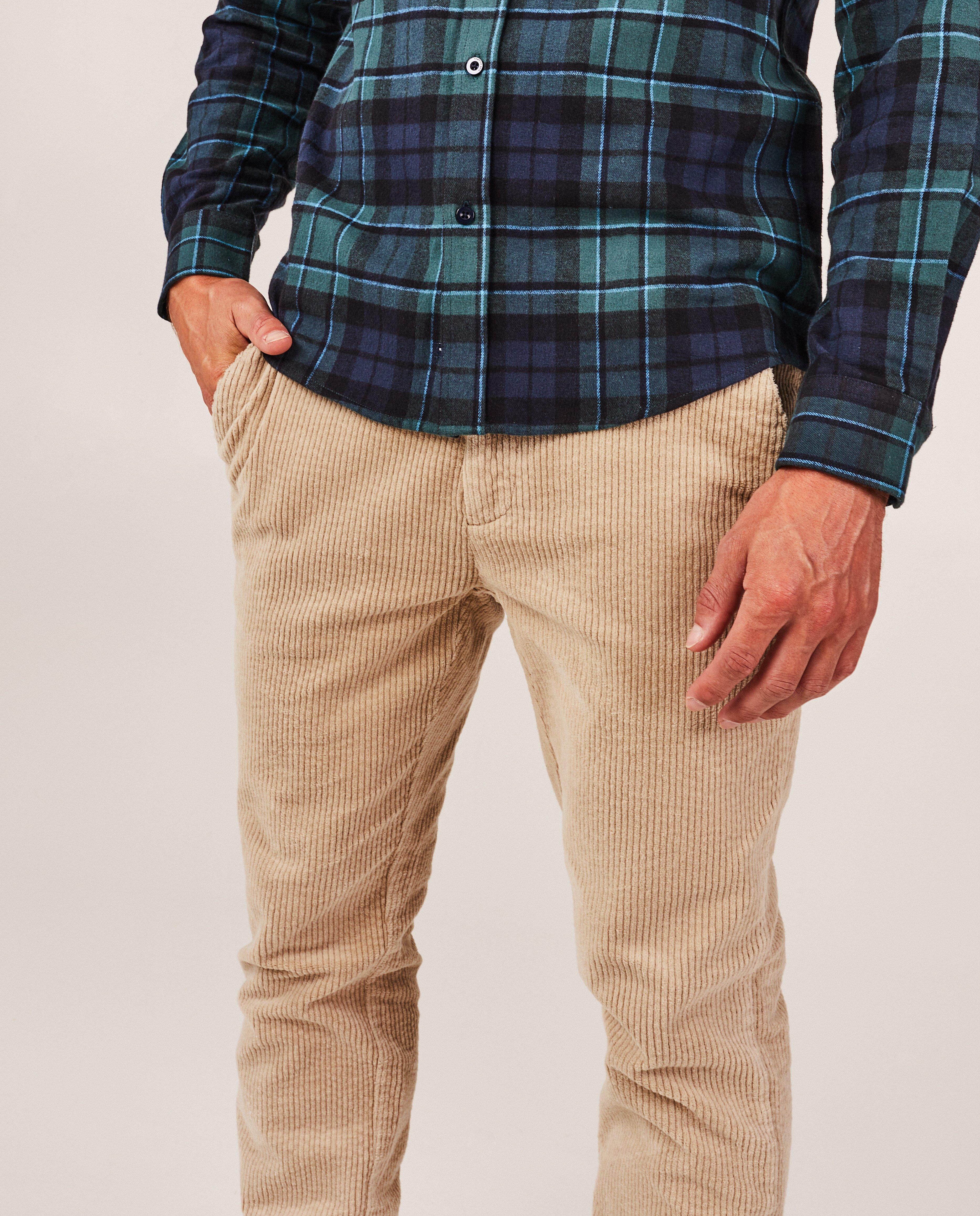 Pantalons - Pantalon en velours côtelé, coupe droite