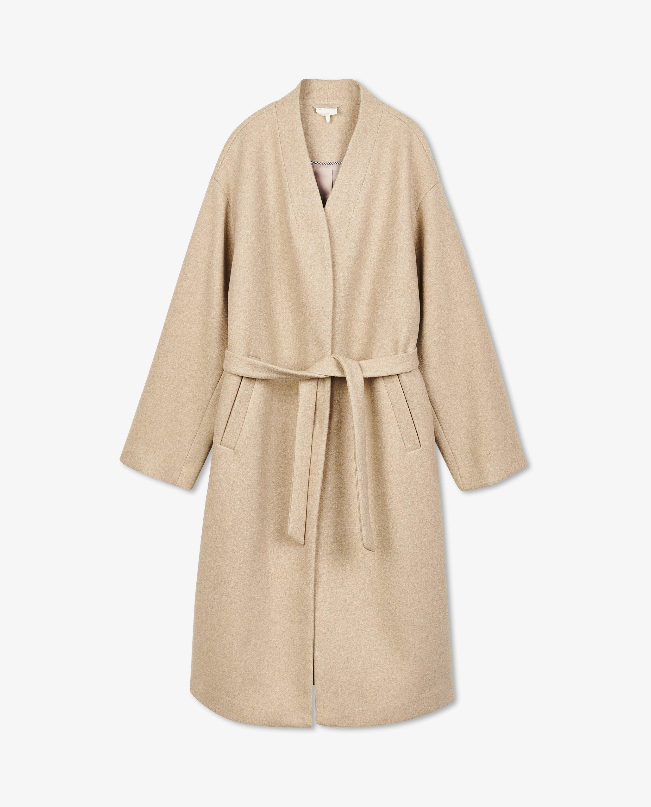 Manteaux d'hiver - Manteau en laine avec une ceinture à nouer