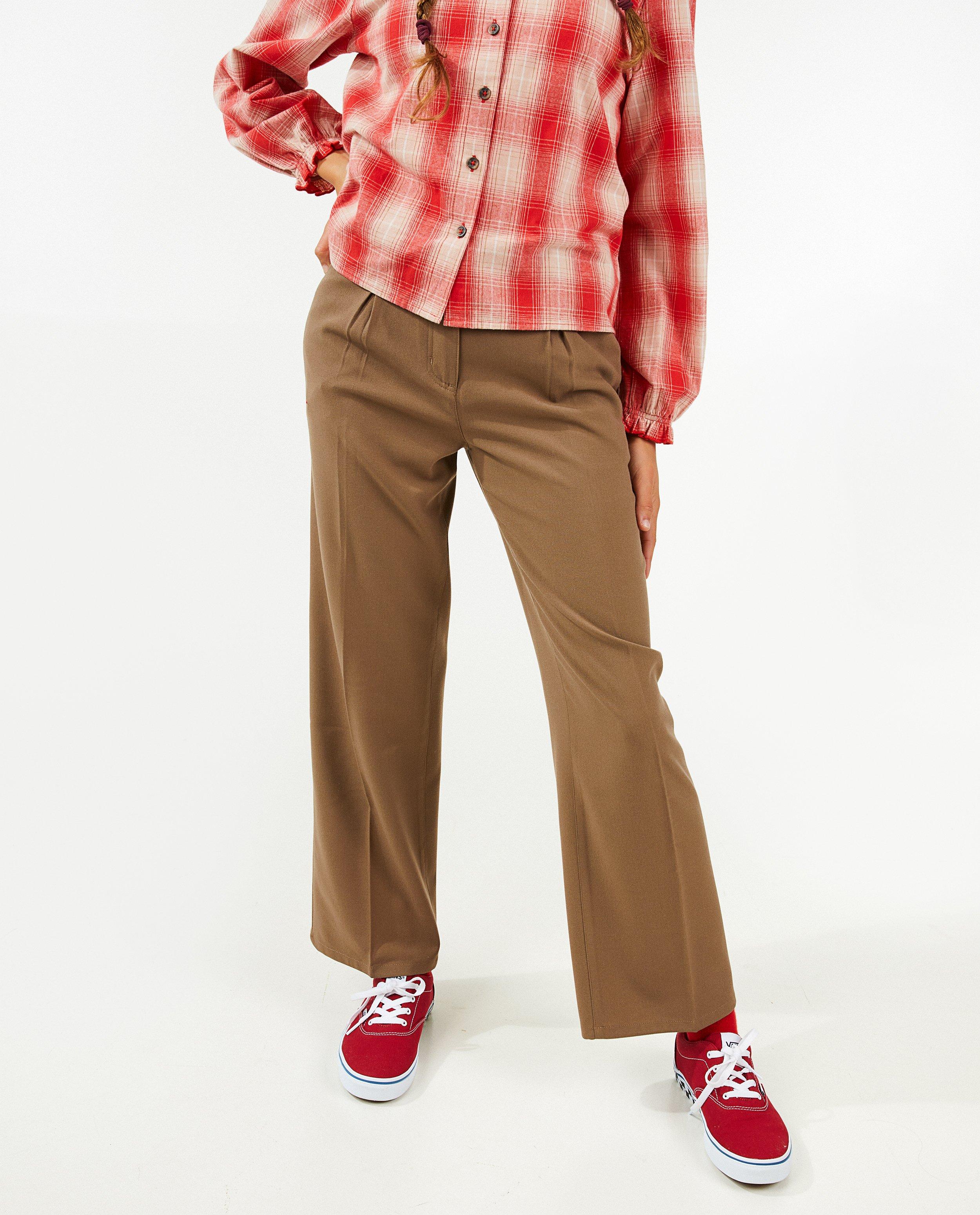 Broeken - Bruine broek, geklede fit
