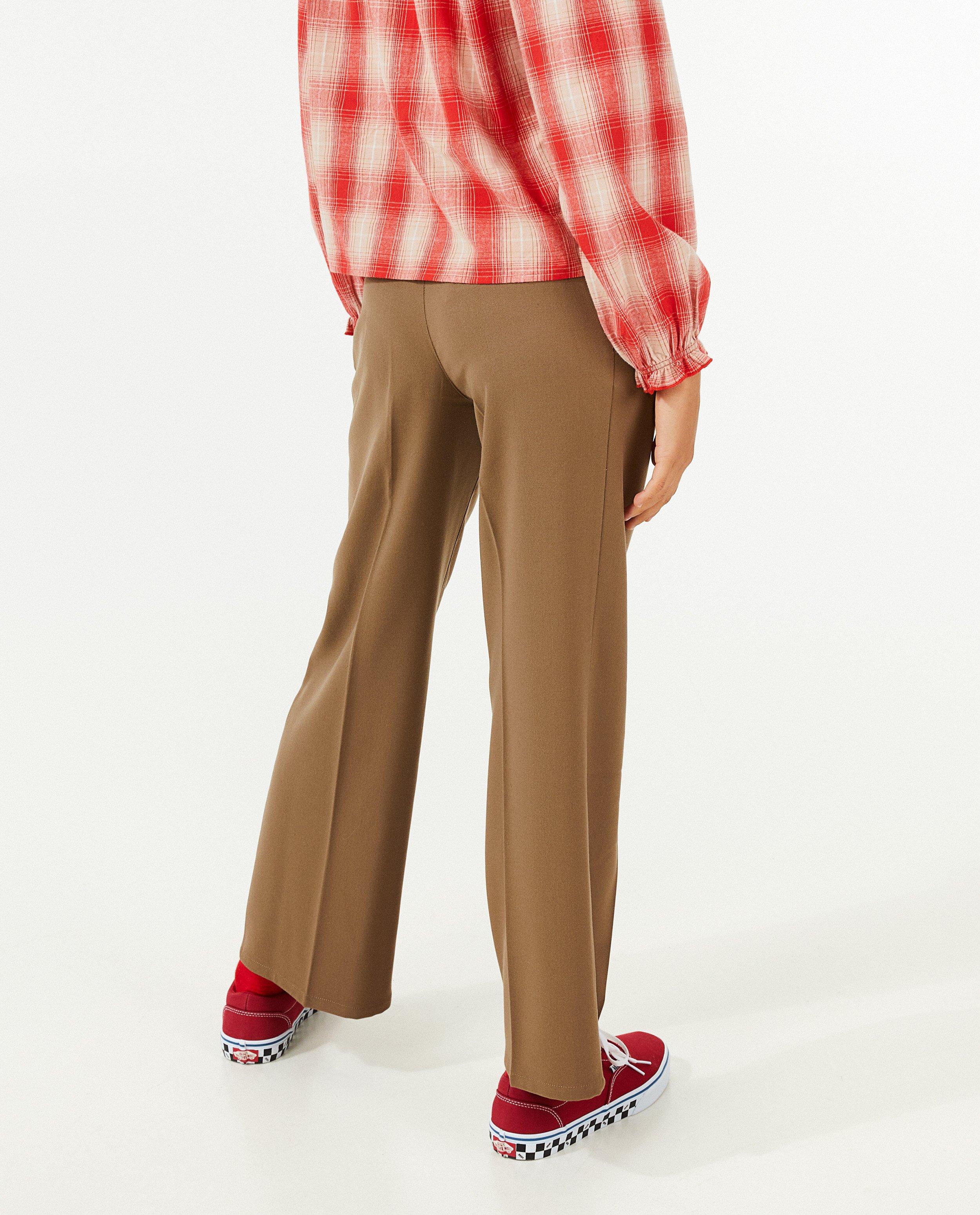 Broeken - Bruine broek, geklede fit