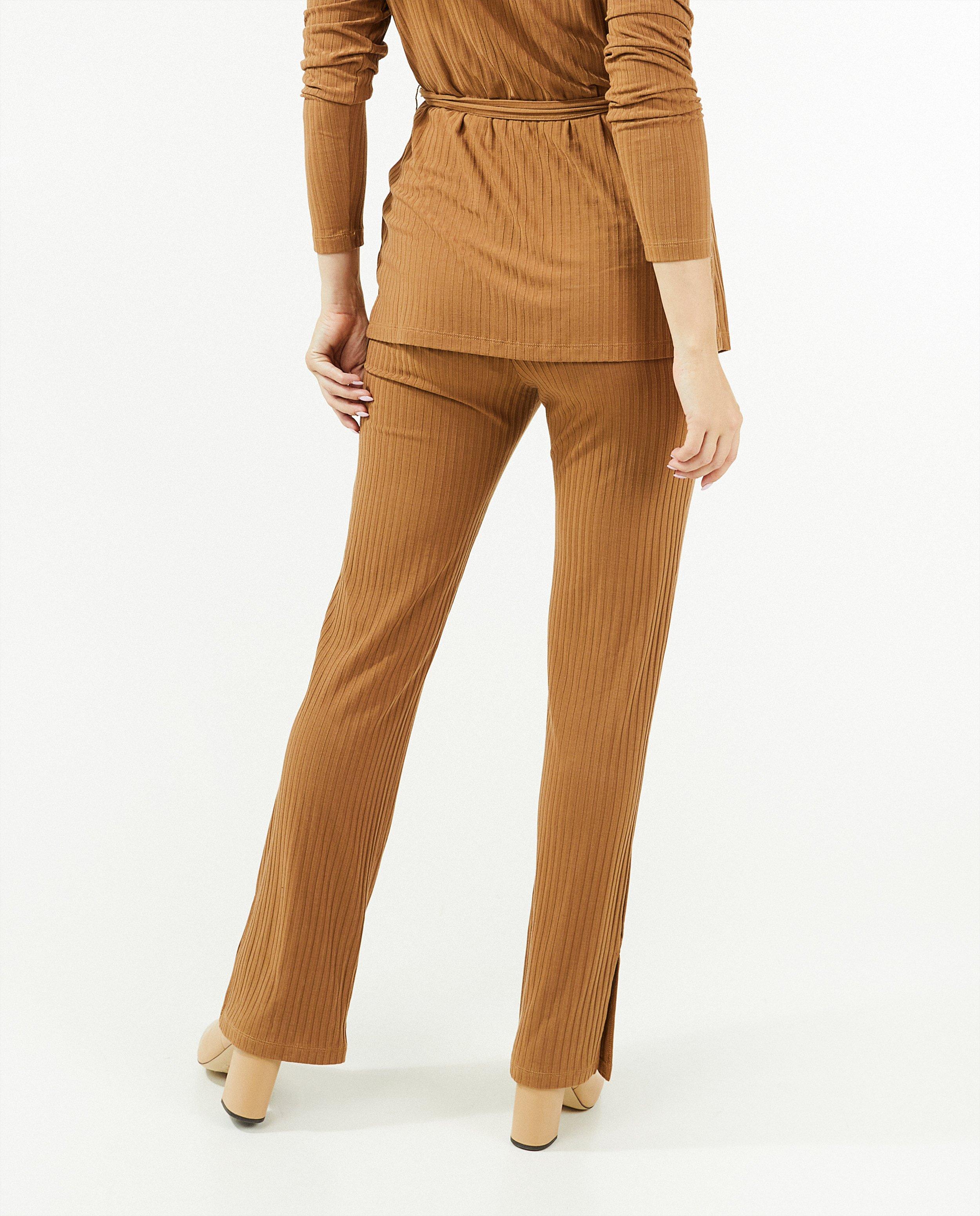 Broeken - Bruine legging met rib