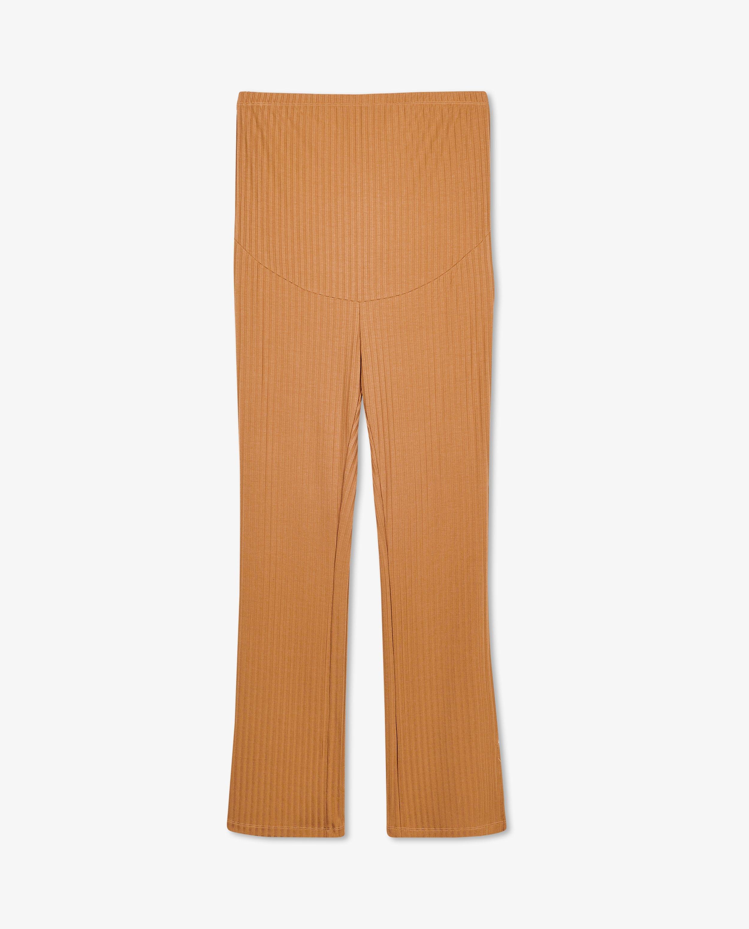 Broeken - Bruine legging met rib