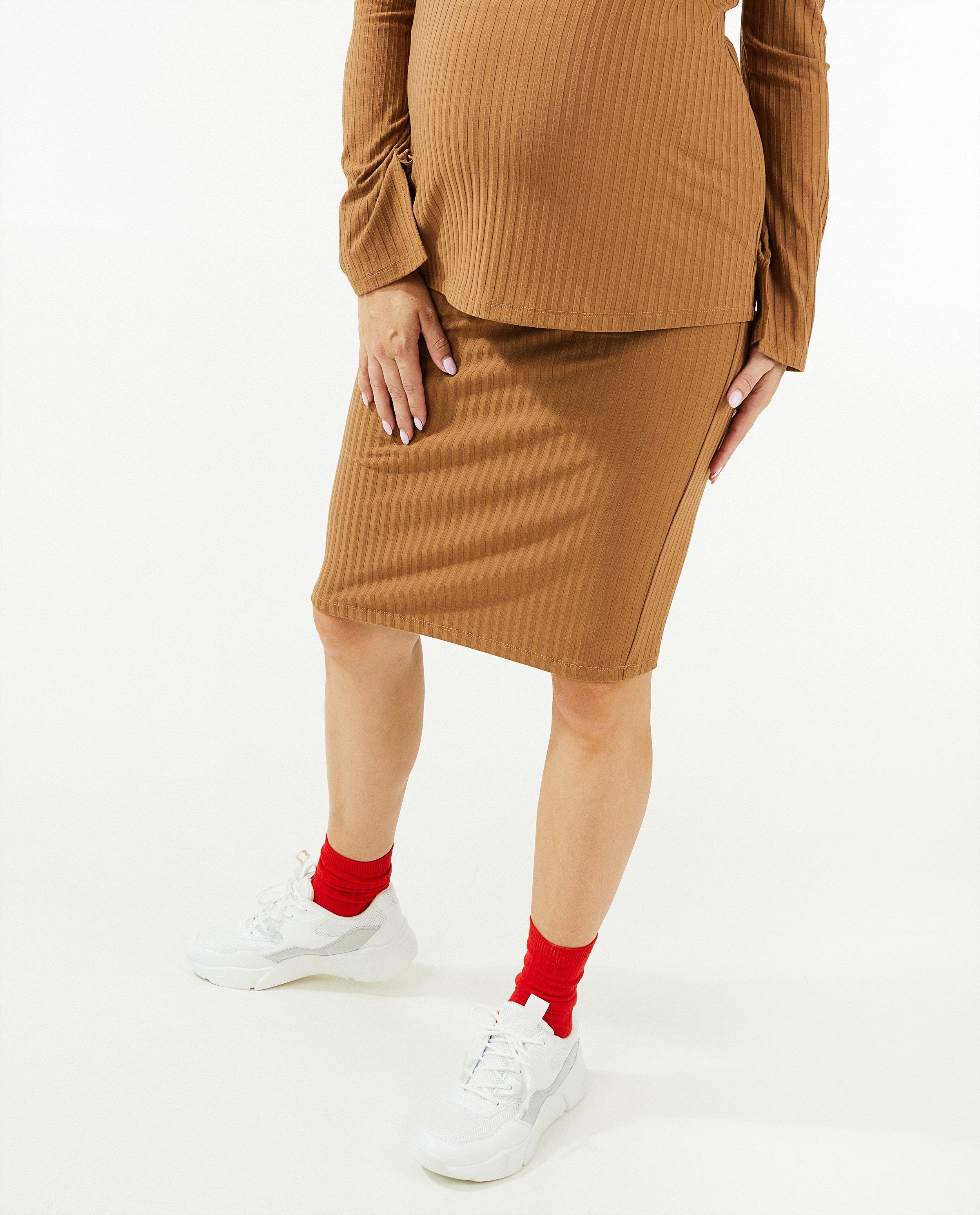 Rokken - Bruine rok met rib