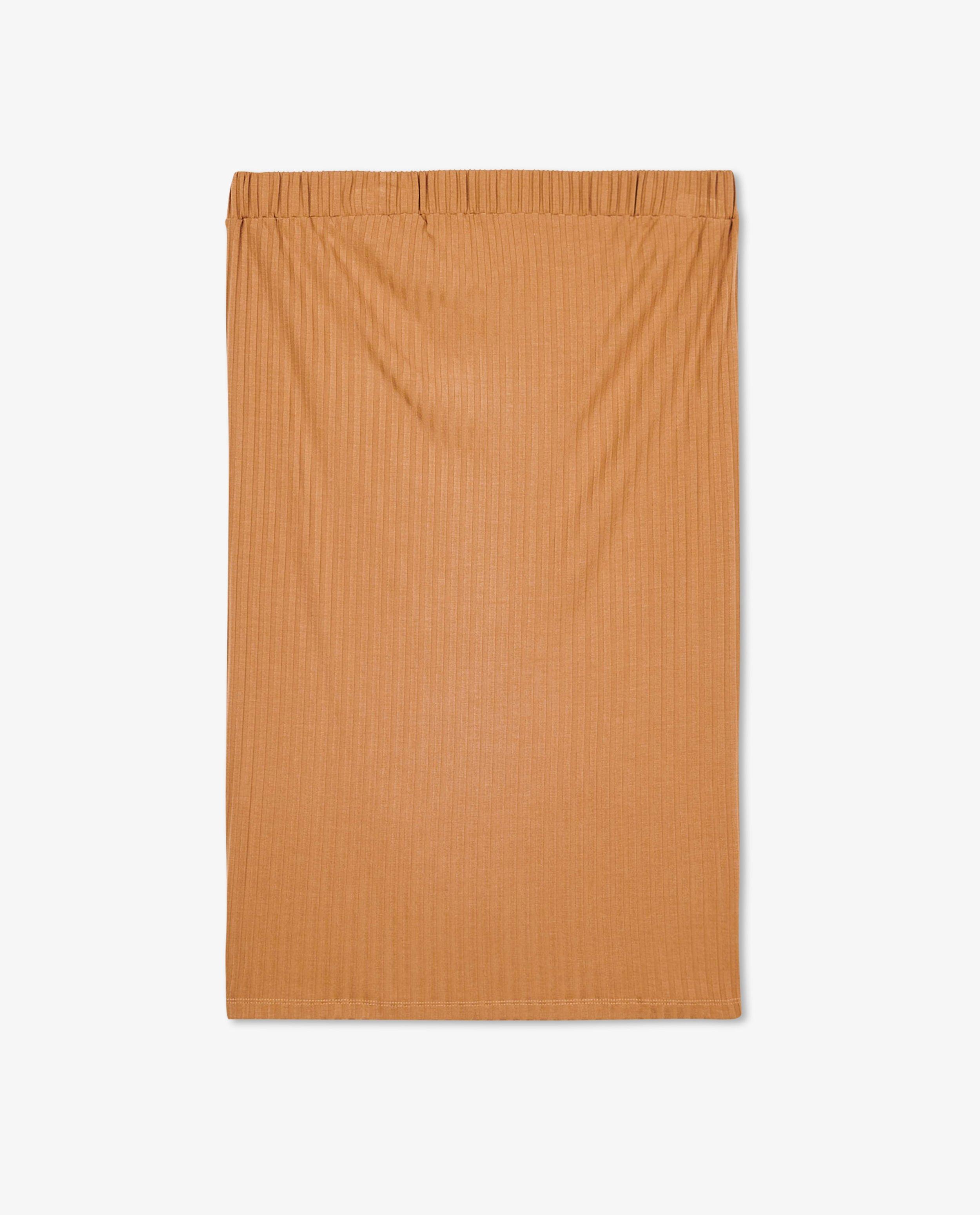 Rokken - Bruine rok met rib