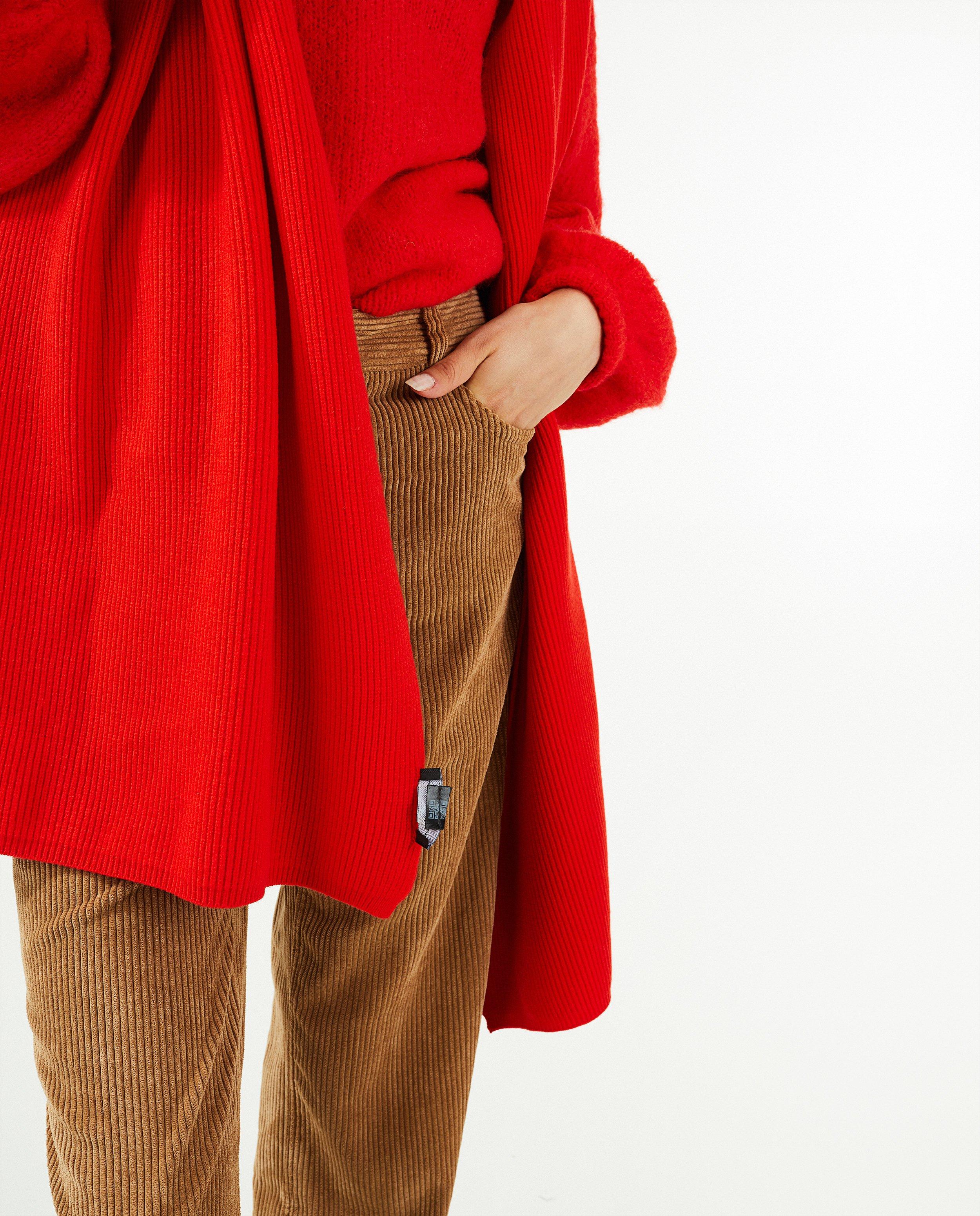 Pantalons - Pantalon en velours côtelé, coupe à jambes larges