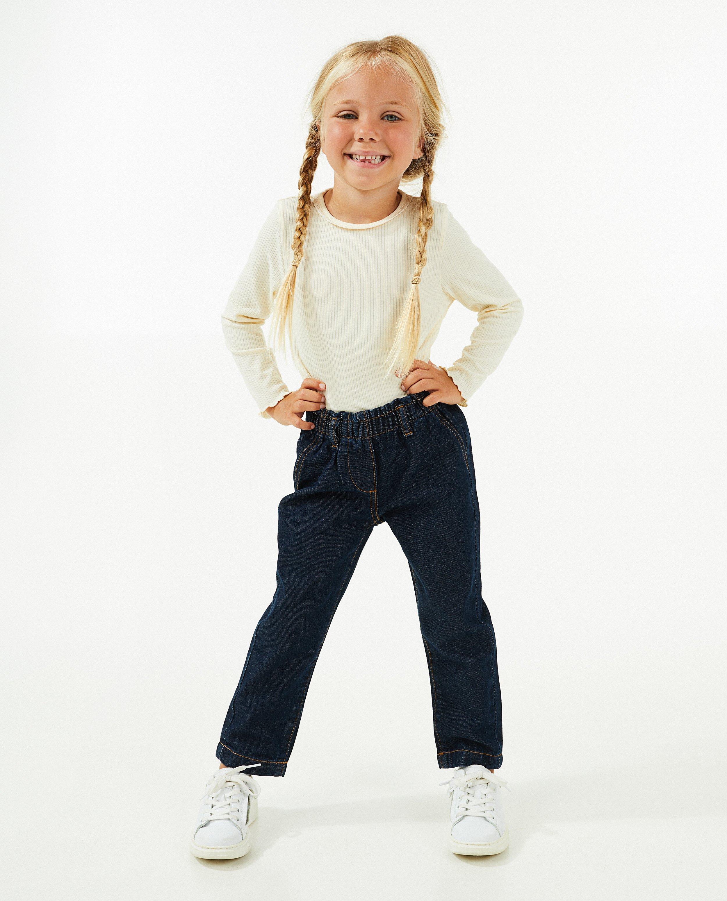 Donkerblauwe jeans, mom fit - null - Besties