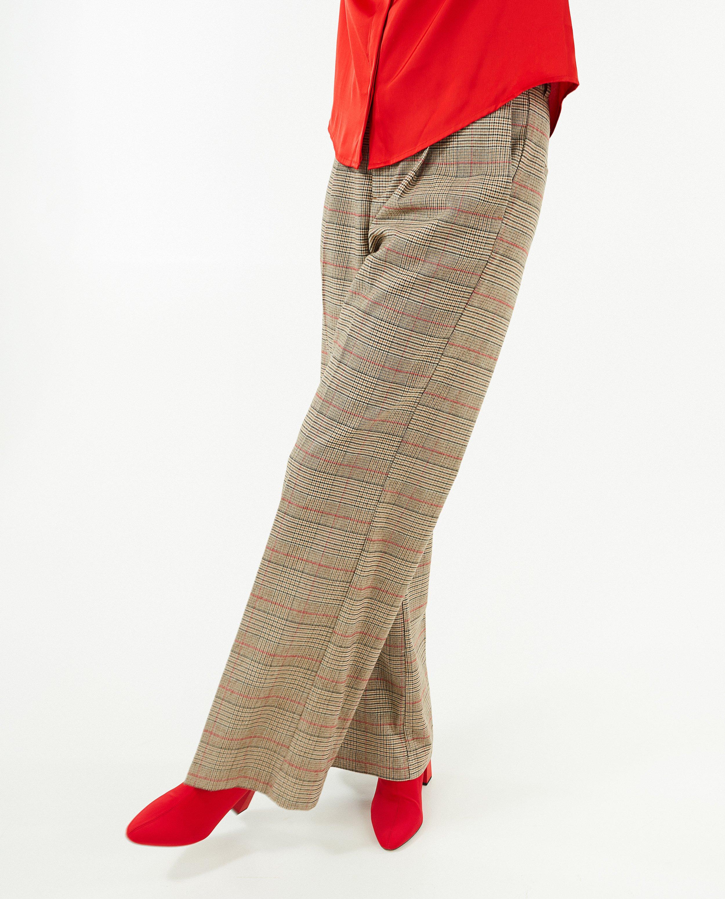 Shorts - Pantalon à carreaux, coupe à jambes larges