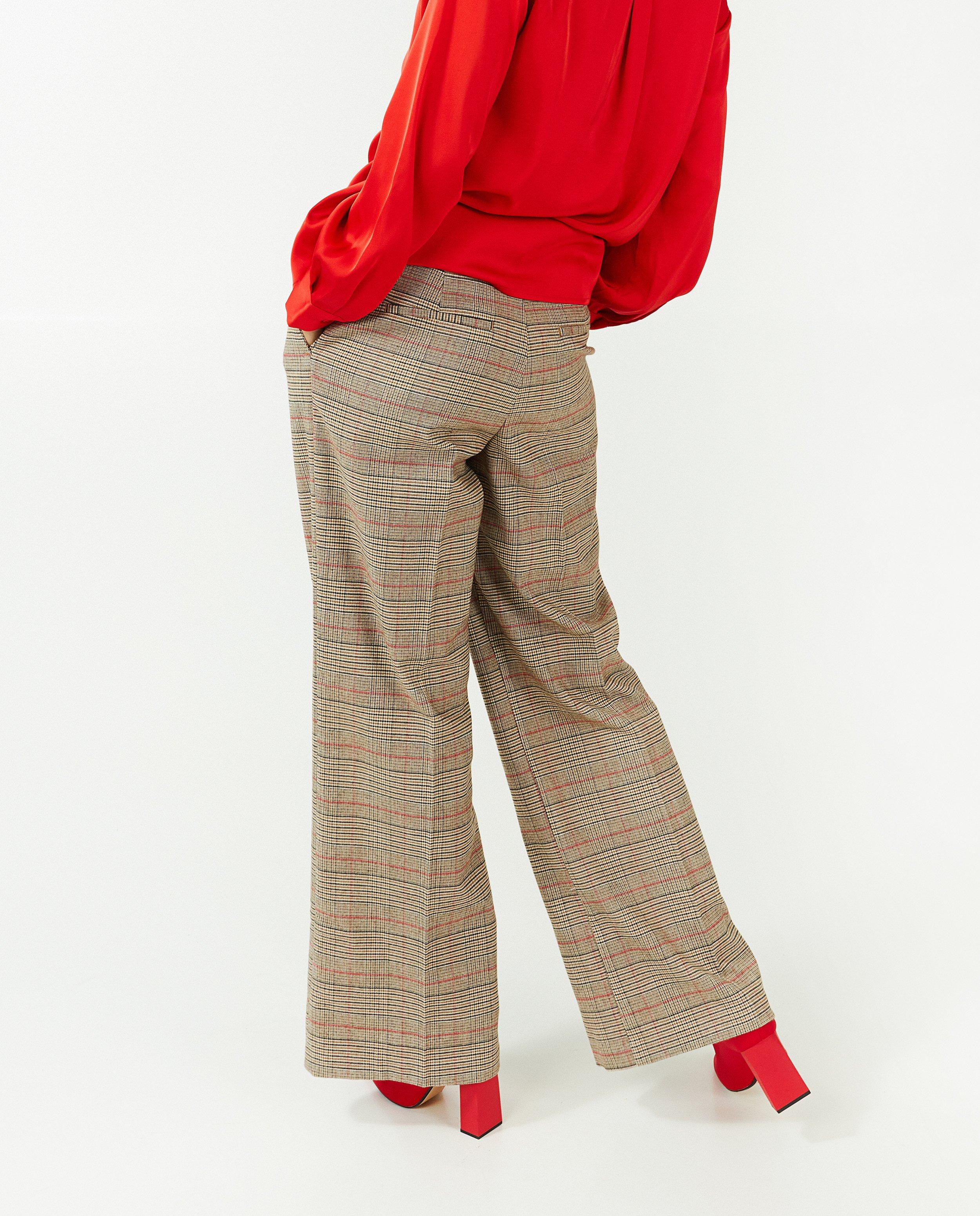 Shorts - Pantalon à carreaux, coupe à jambes larges