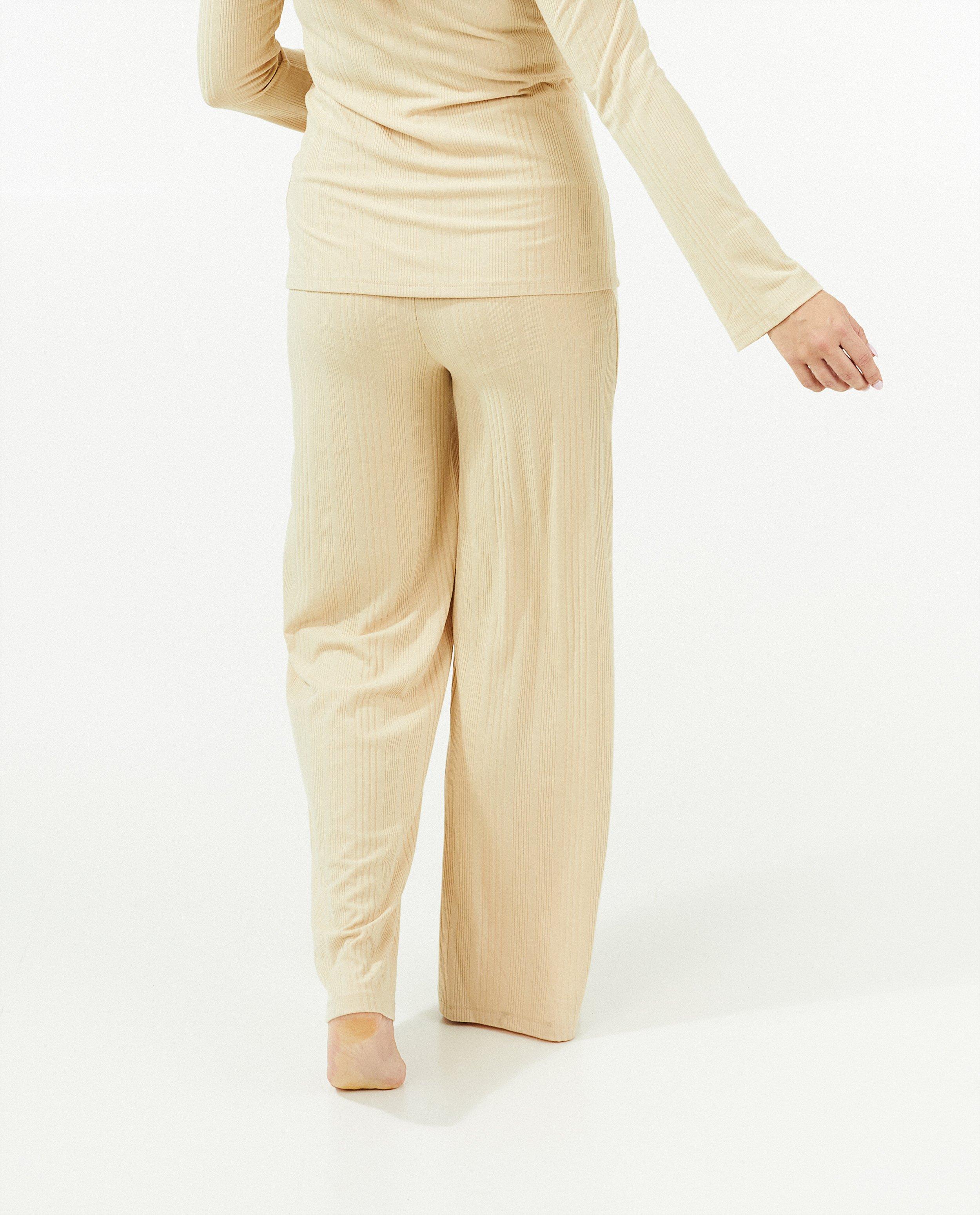 Ecru broek met rib - Product Detail - beige - afbeelding nummer 3