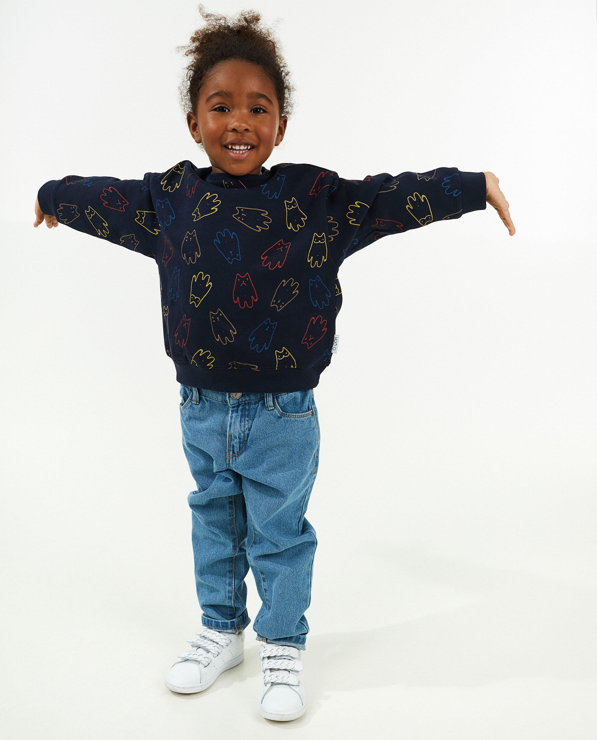 Blauwe sweater met print - null - O ooh