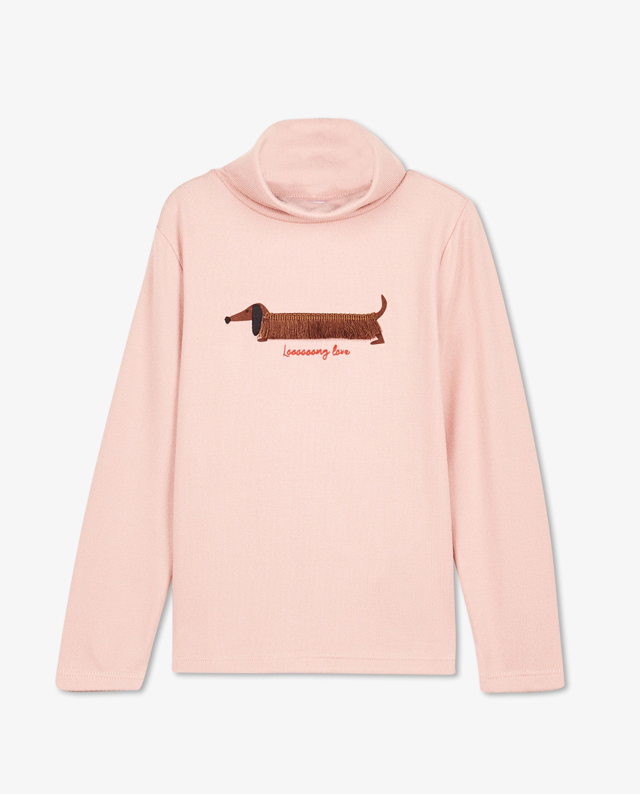 T-shirts - Sous-pull blanc avec un chien