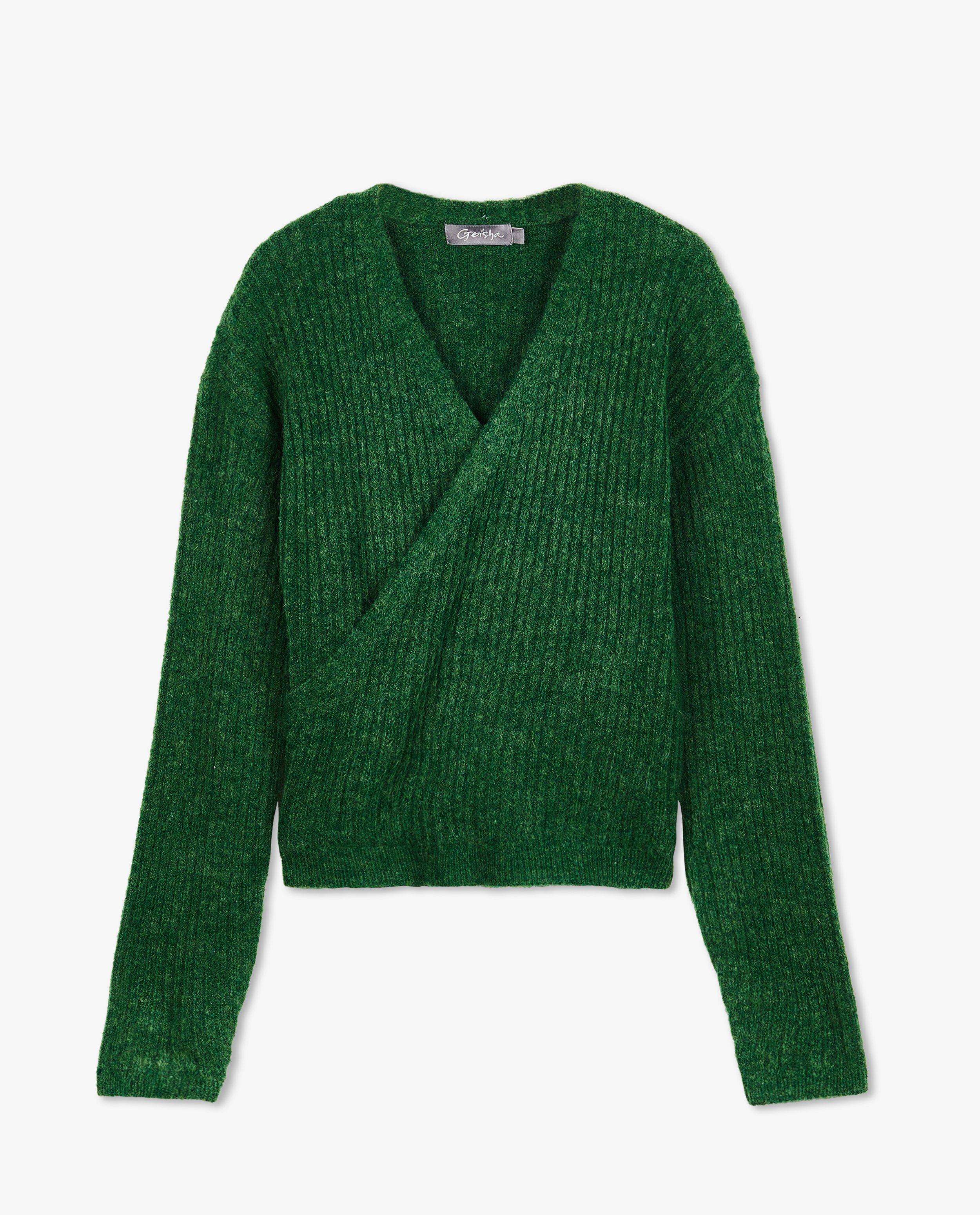 Groene cache-coeur trui - null - Geisha