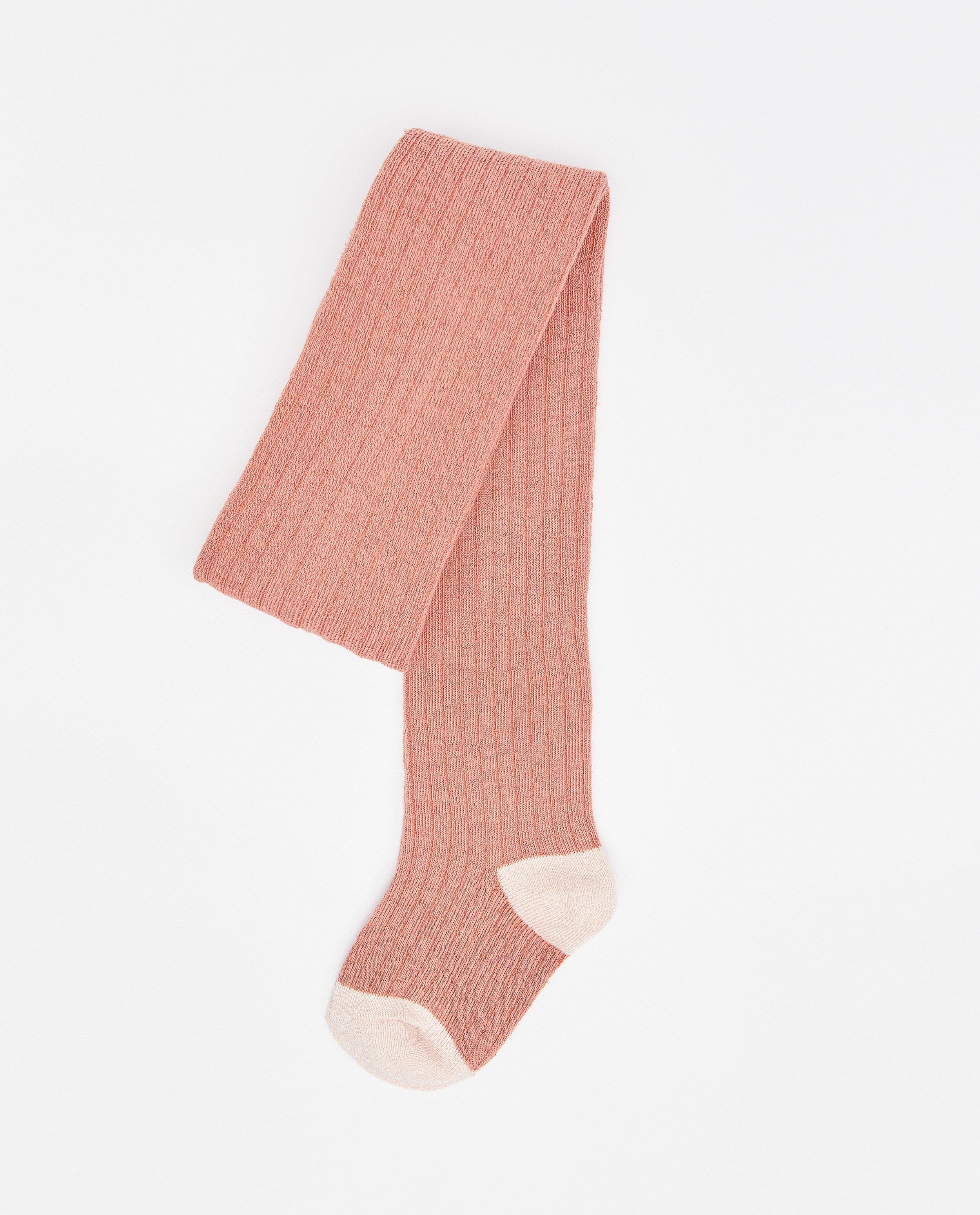 Roze kousenbroek met rib - null - Besties