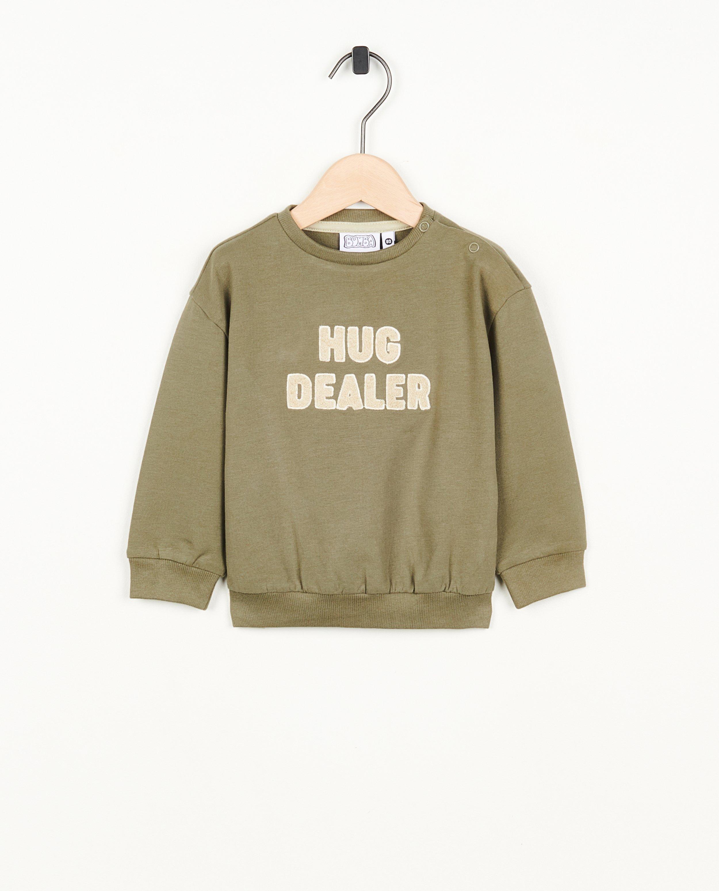 Groene sweater met print - null - Bumba