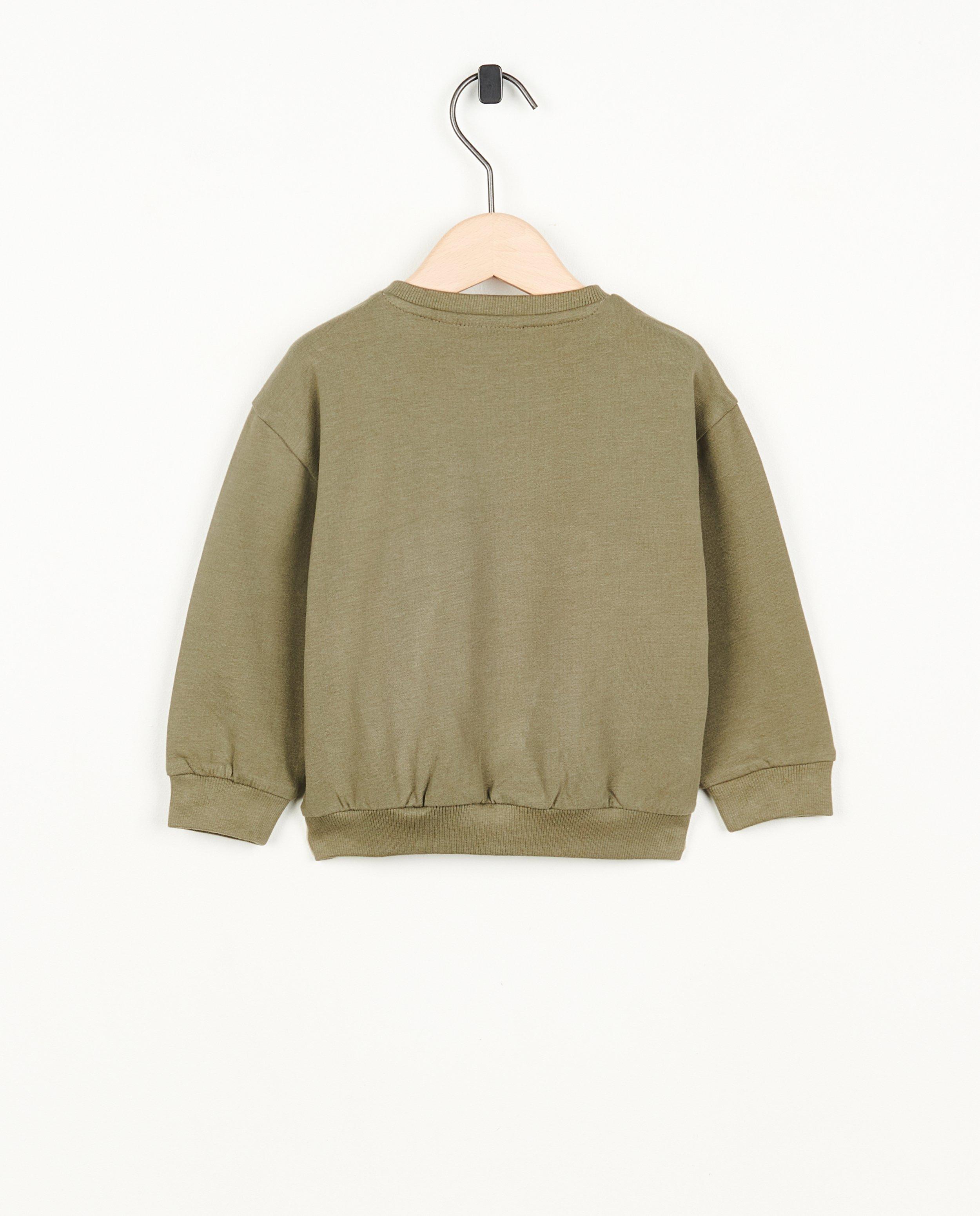 Sweaters - Groene sweater met print