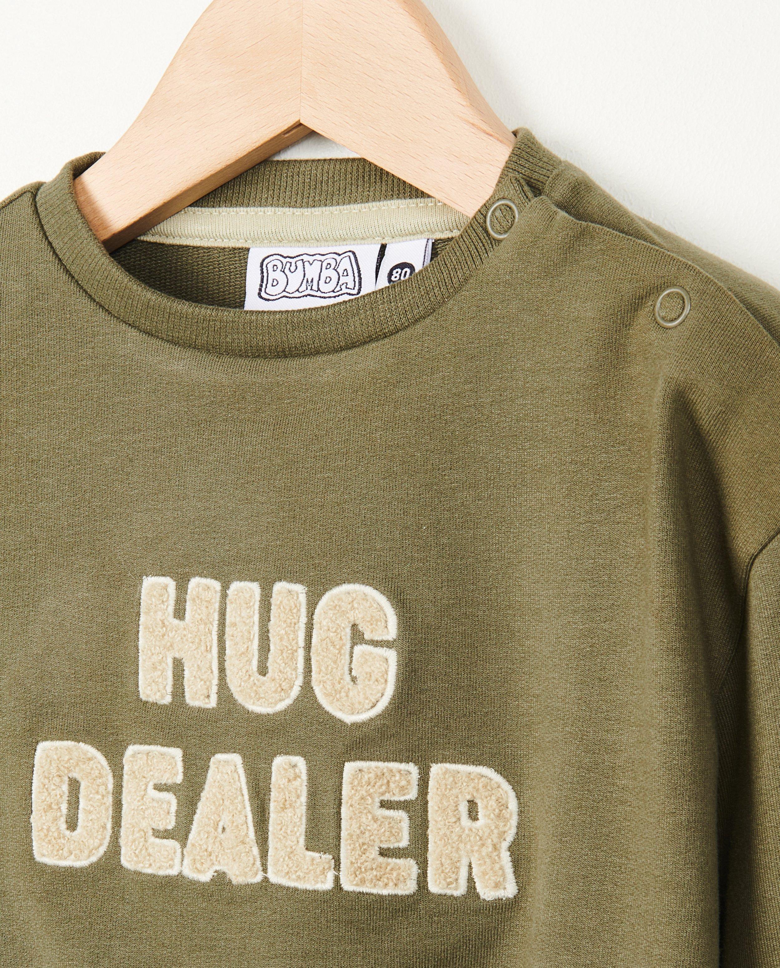 Sweaters - Groene sweater met print