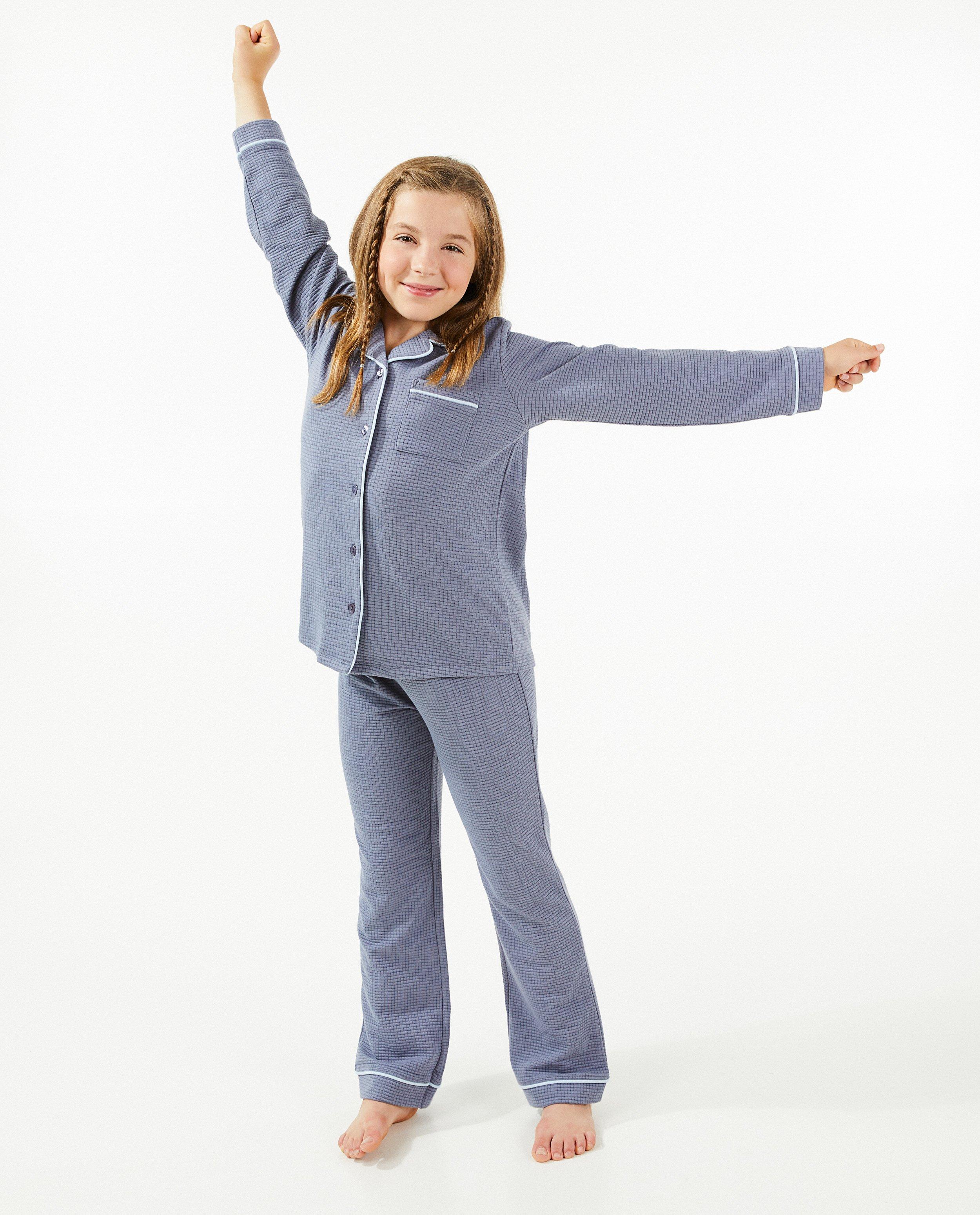 Pyjama bleu, 7-14 ans - D&eacute;tails du produit - bleu fonc&eacute; - image num&eacute;ro 1